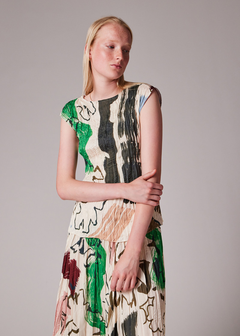 Women's 'Painters' Pleated Top 4