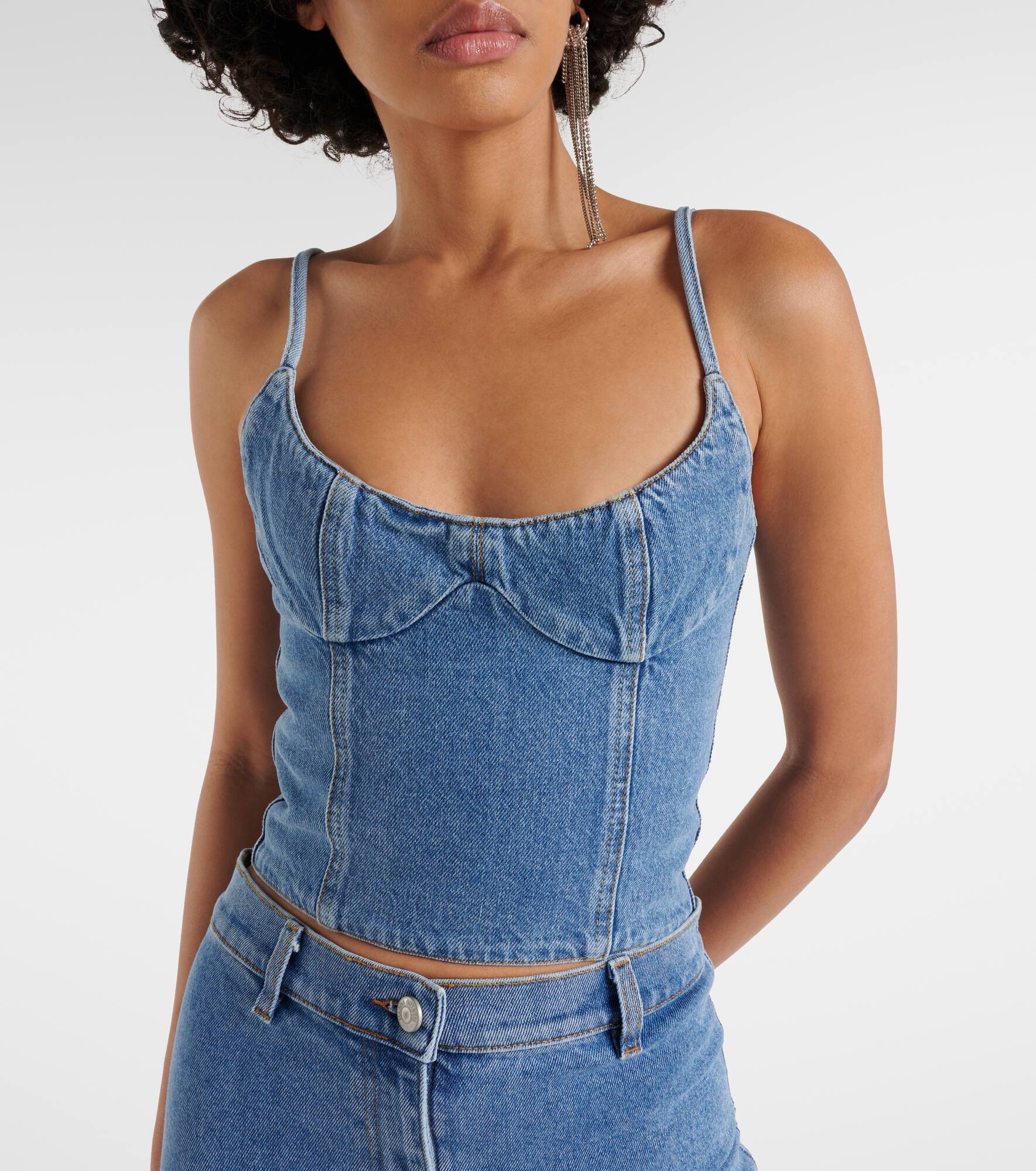 Corset denim top - 4