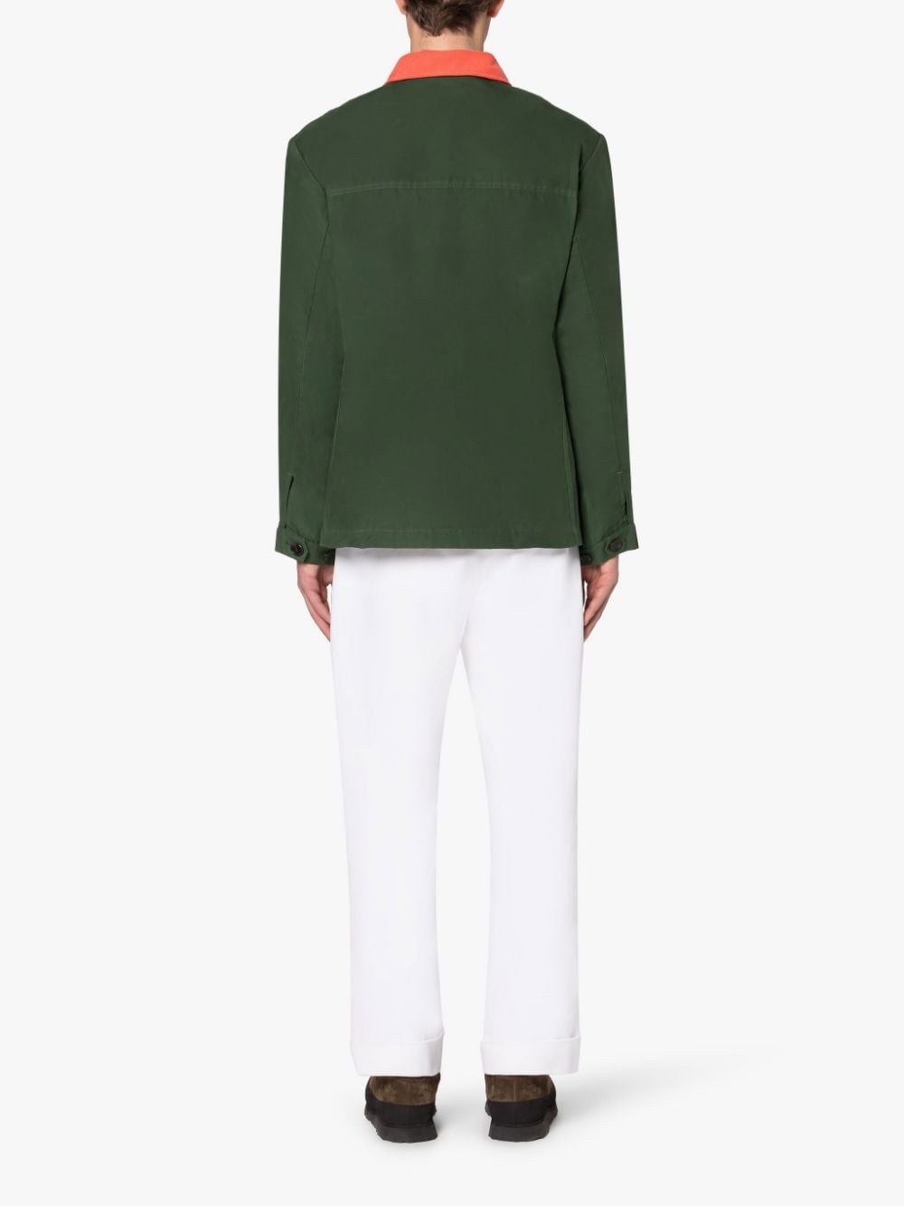 DRIZZLE GREEN WAXED COTTON CHORE JACKET - 3