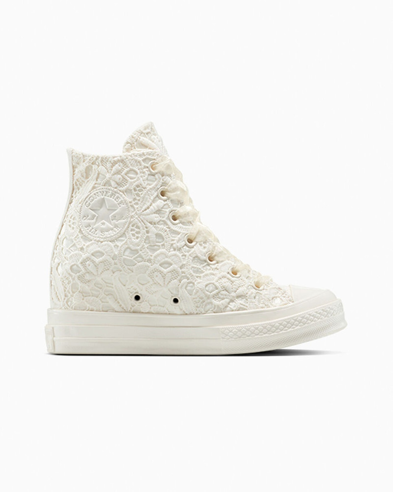 Chuck 70 Wedge Platform Crocheted Satin - 1