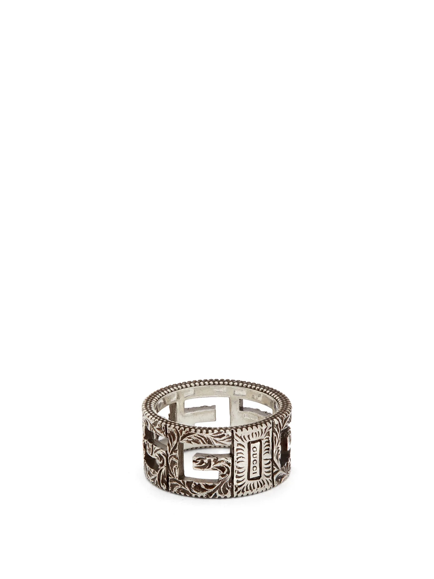 G-motif sterling-silver ring - 3