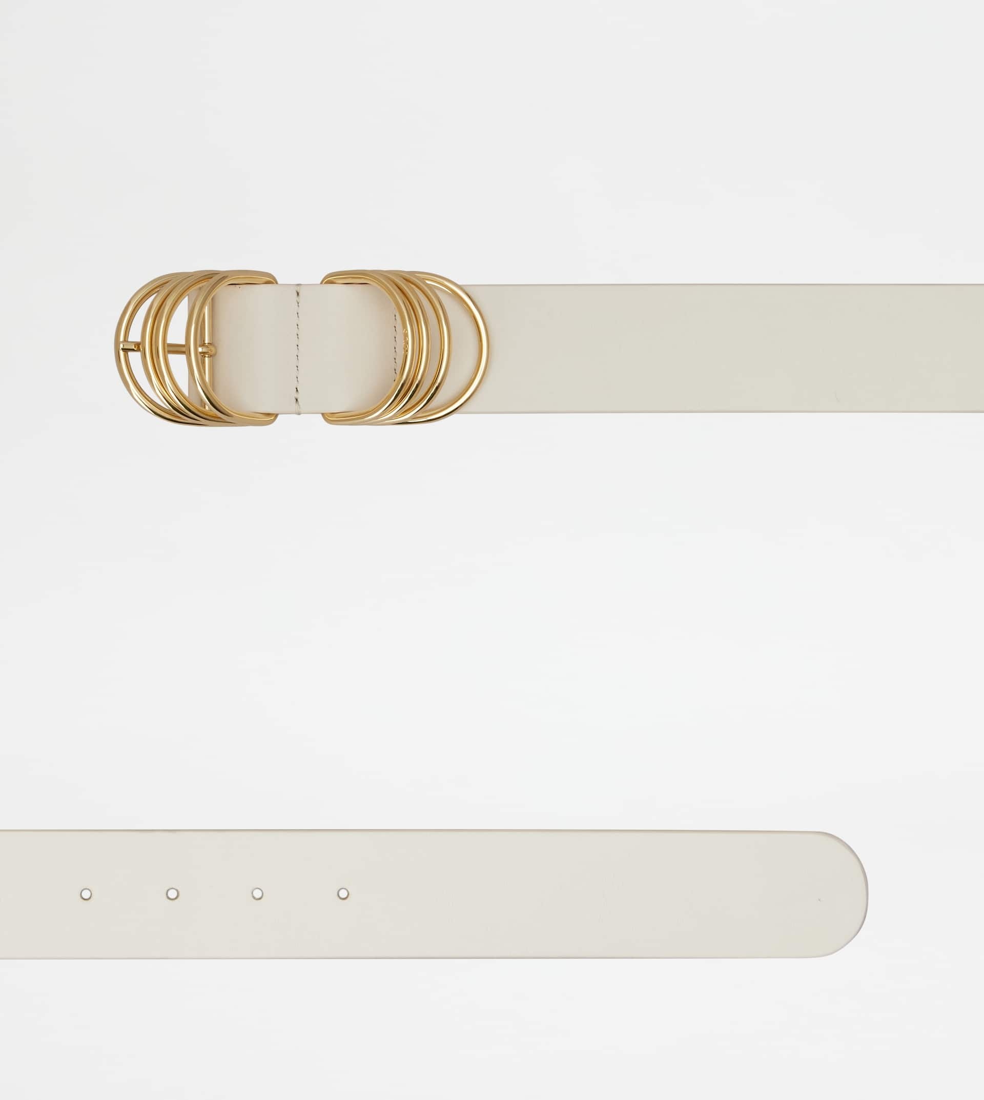 BELT IN LEATHER - WHITE - 2