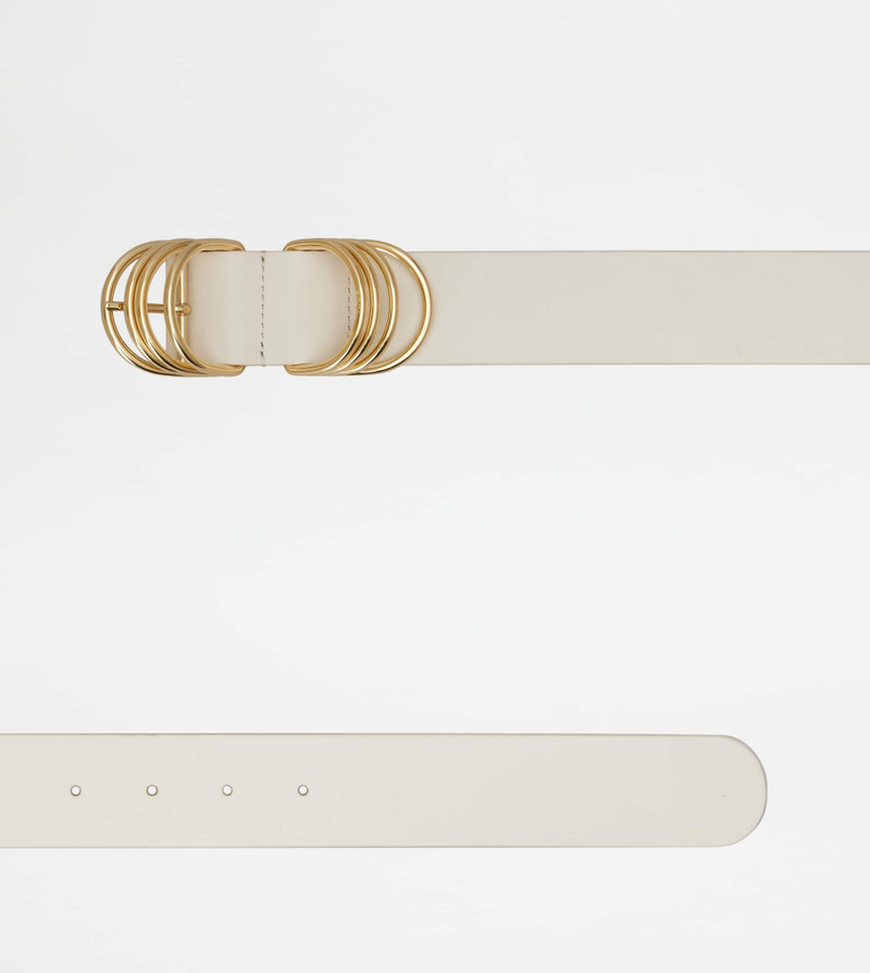 Tod's BELT IN LEATHER - WHITE outlook
