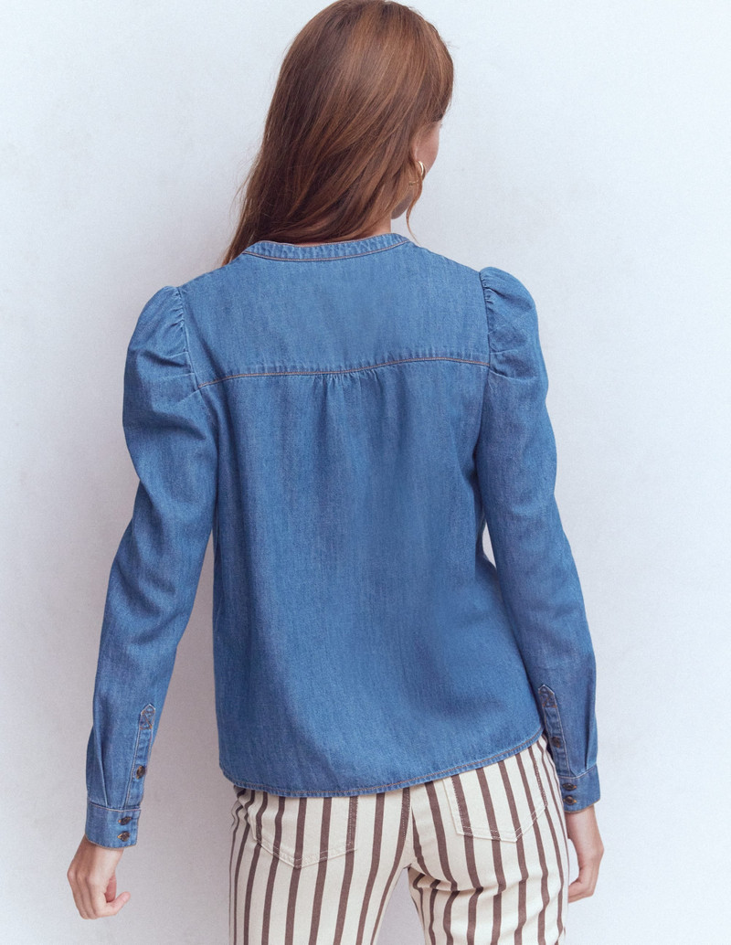 Mutton Denim Shirt-Mid Blue 4