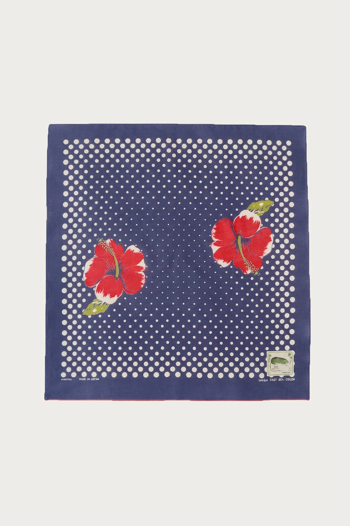 Fastcolor Selvedge Bandana (Coco Hibiscus) - 보라색 - 1
