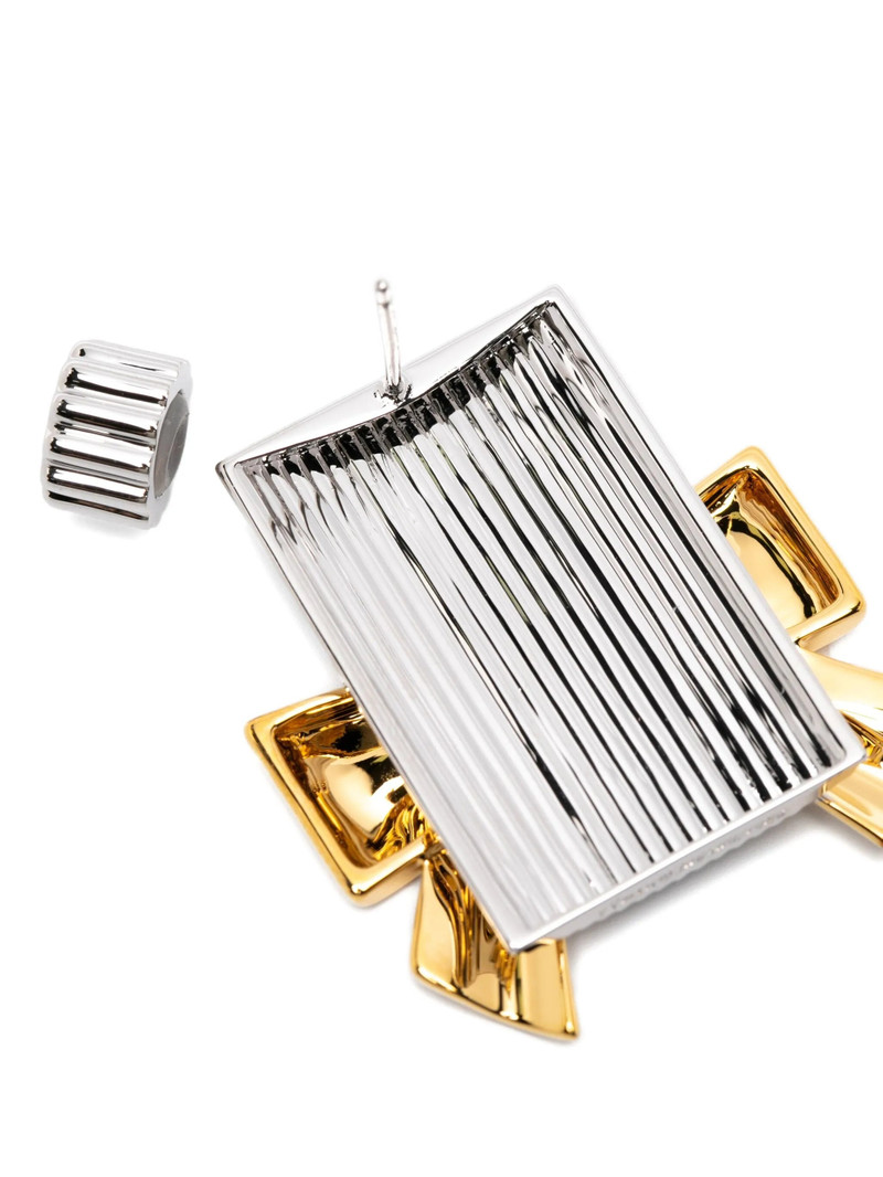 SHUSHU/TONG Shushu/tong Bow-detail Textured Earrings outlook