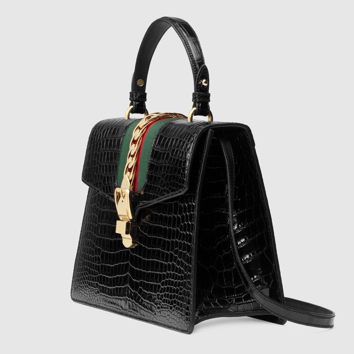 Sylvie medium crocodile top handle bag - 2