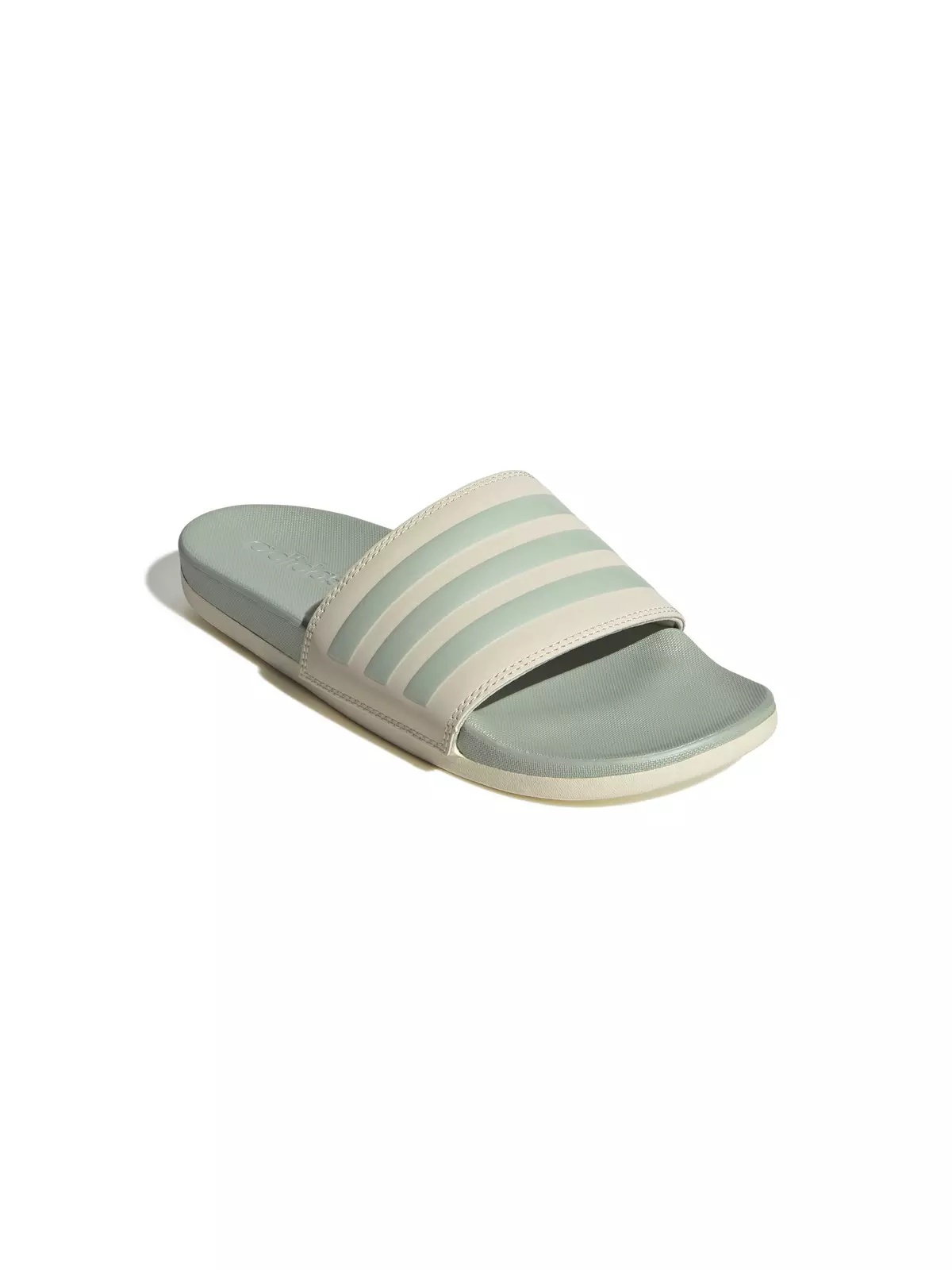 Adilette Comfort "Wonder White/Linen Green Metallic" Women's Slide - 3