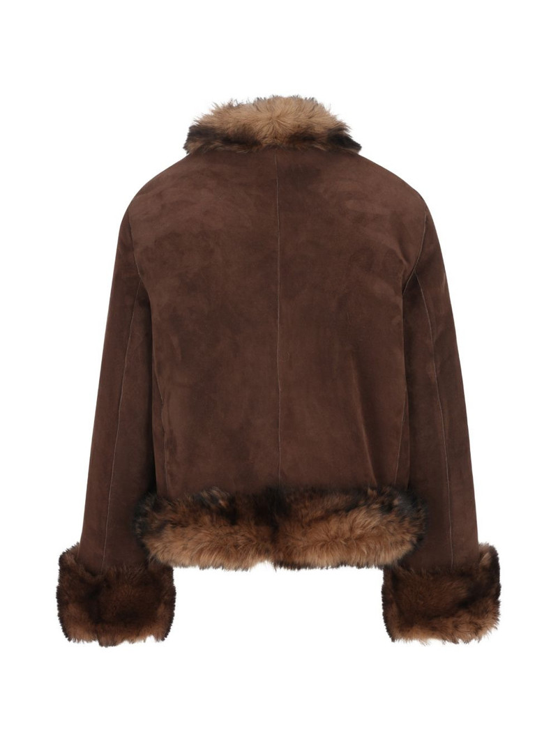 Valentino fur-trim jacket outlook