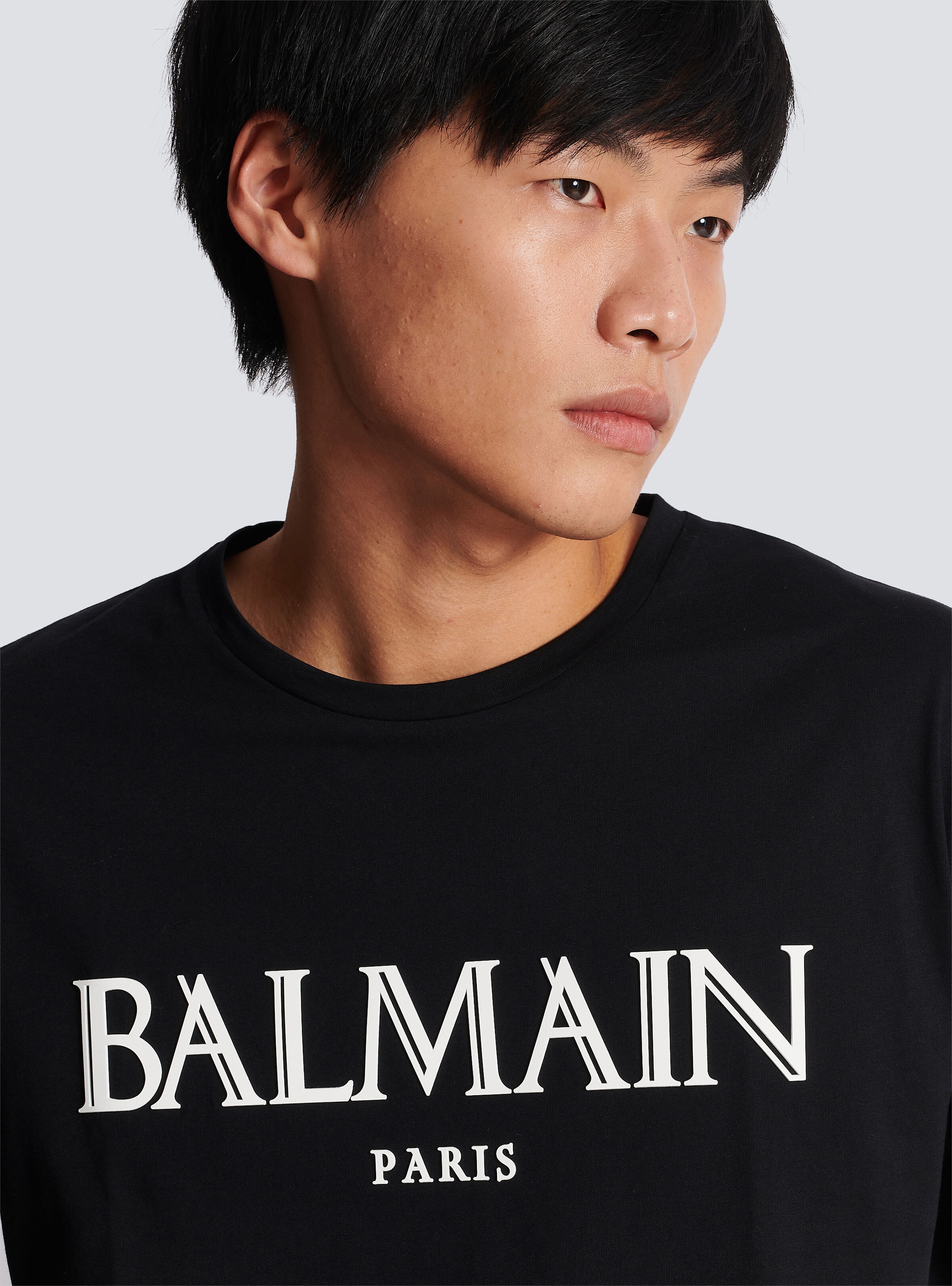 T-shirt with rubber Roman Balmain logo - 7