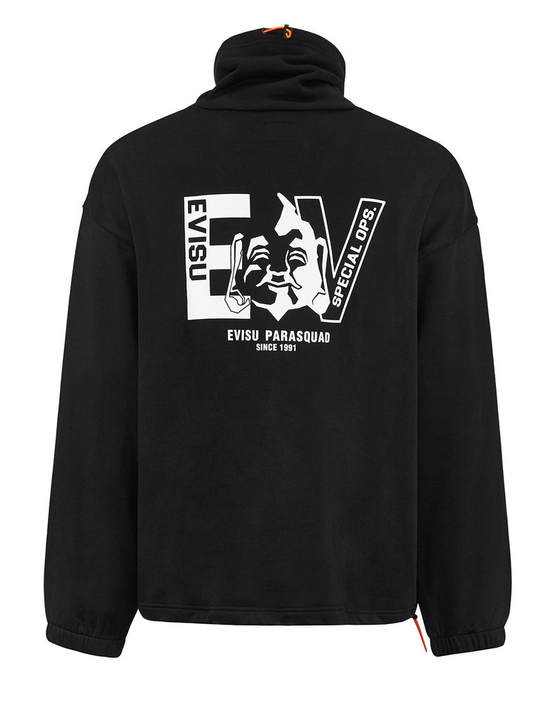 EVISU Godhead Print Turtleneck Pullover outlook