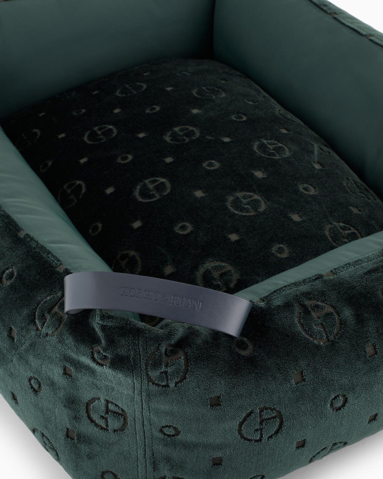 POLDO X GIORGIO ARMANI DOG BED IN MONOGRAM JACQUARD VELVET - 3