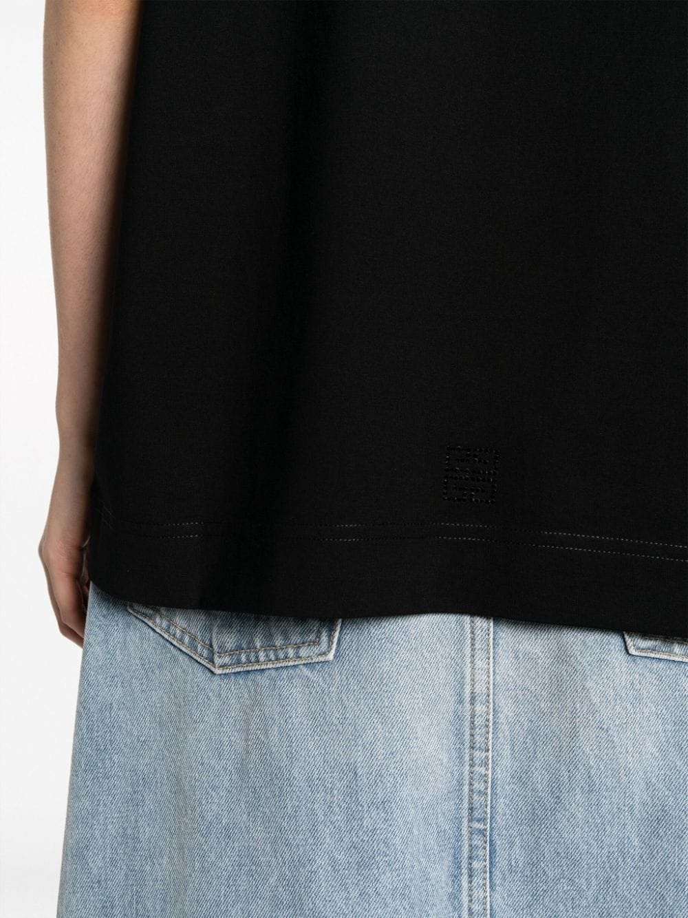 rhinestone-embellishment cotton T-shirt - 5