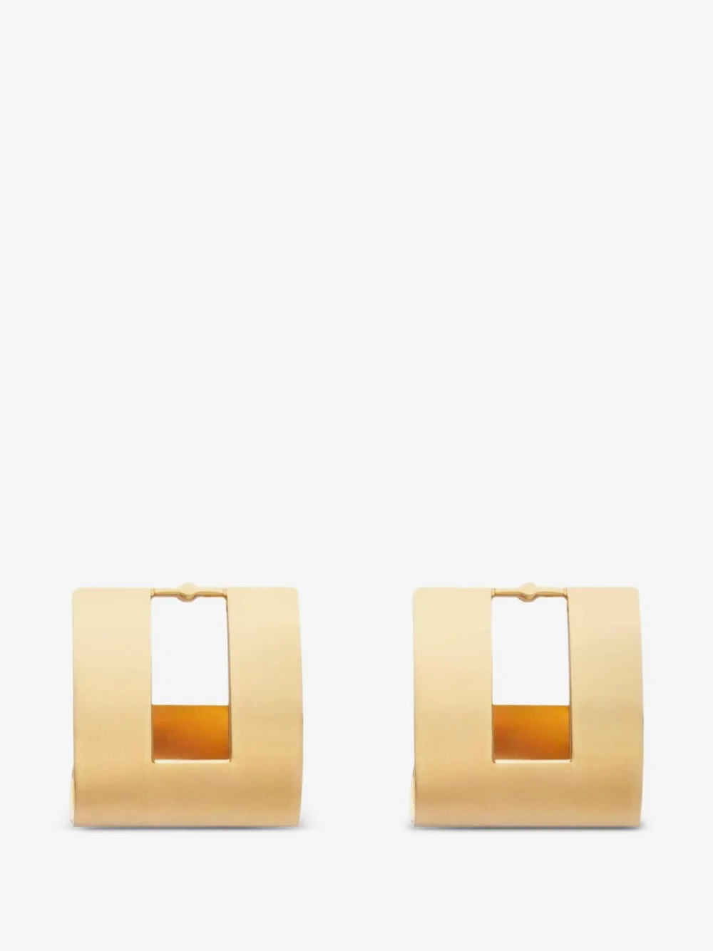curved earrings with logo - 1