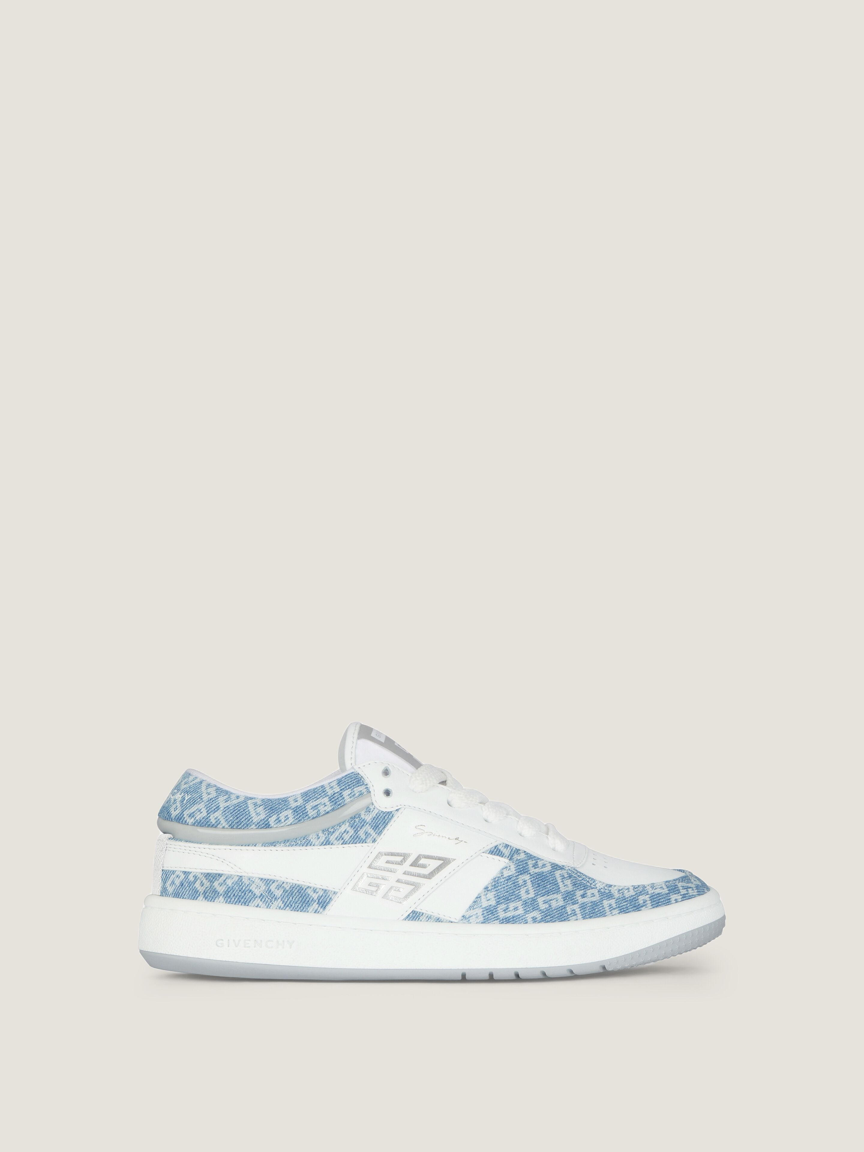G MOVE SNEAKERS IN MIXED LEATHERS AND DENIM MONOGRAM 72 - 1