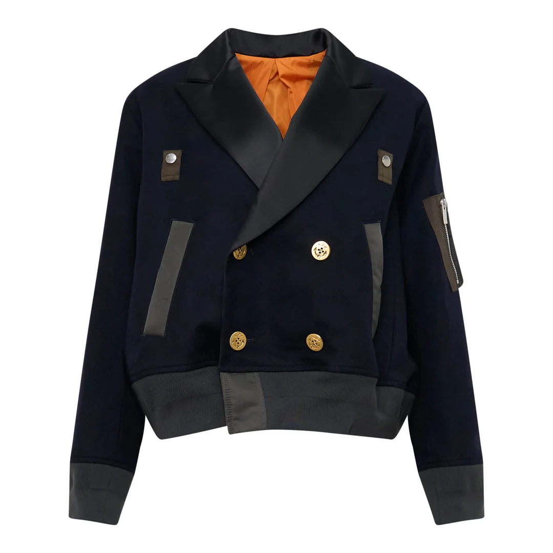 Wool Flannel Nylon Twill Jacket - 1