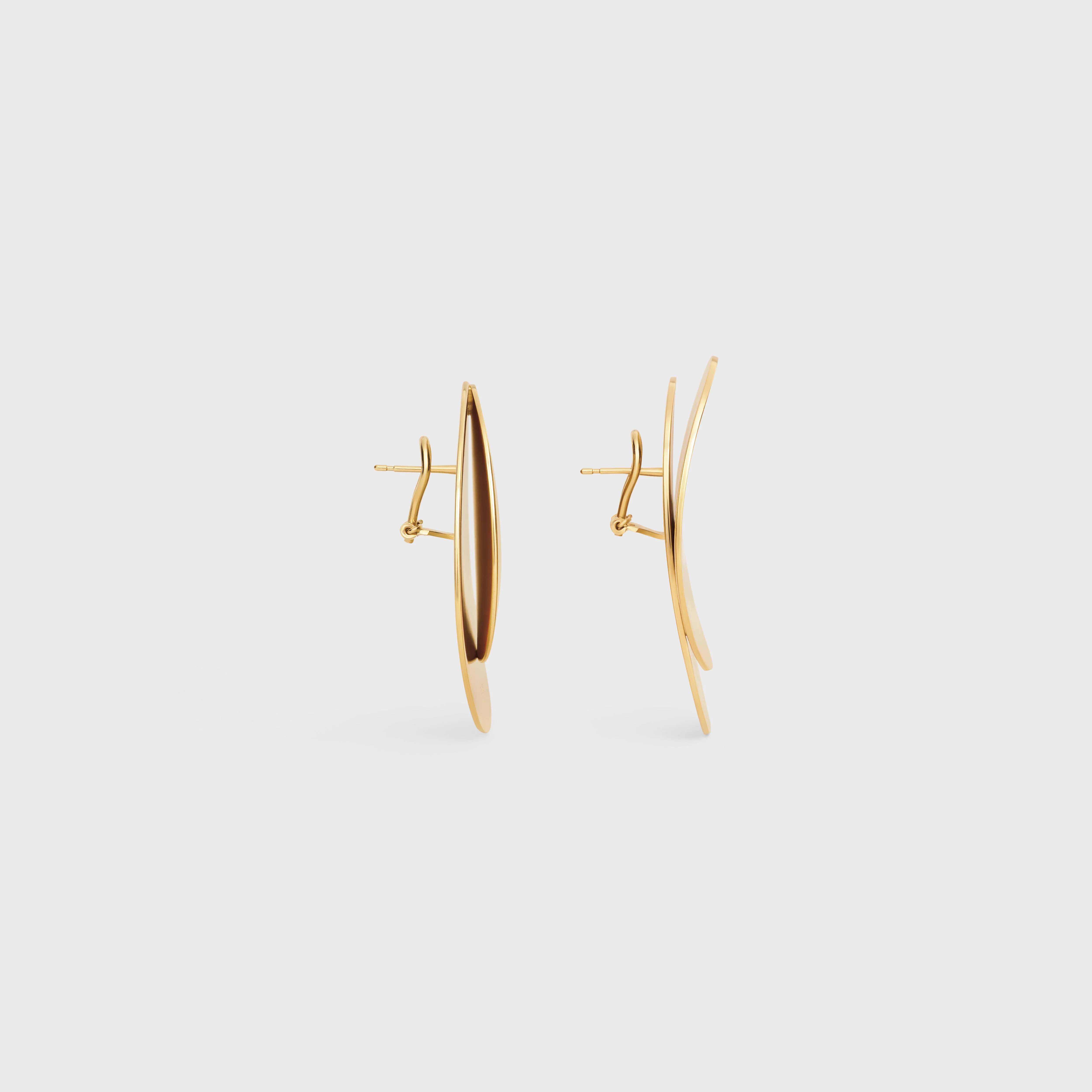 Celine Petale Earrings in Brass with Gold Finish - 3