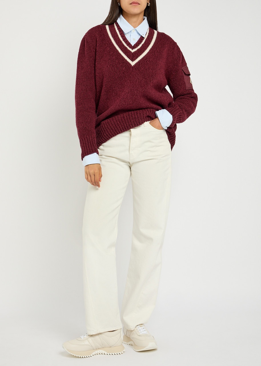 Moncler V-neck Knitted Jumper - 4