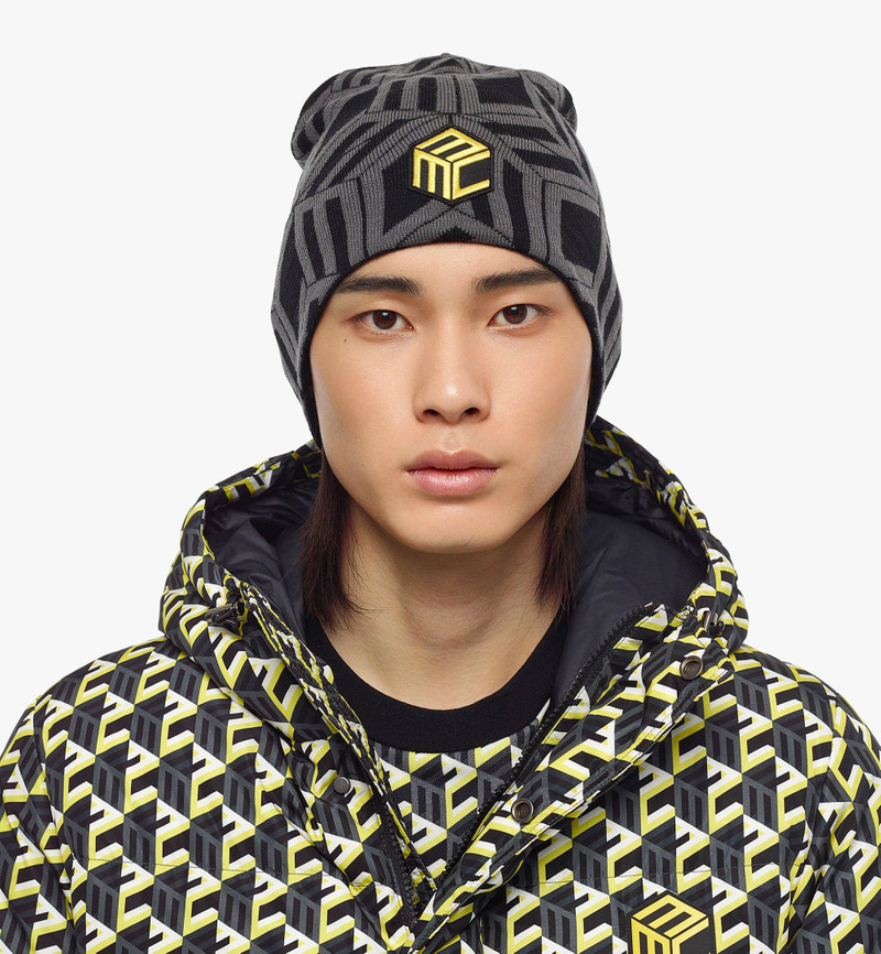 Après-Ski Cubic Monogram Jacquard Wool Beanie 4