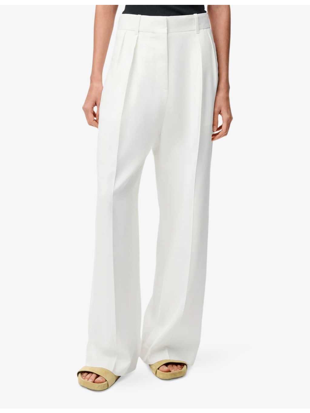 Mid-Rise Straight-Leg Stretch-Jersey Trousers - 3