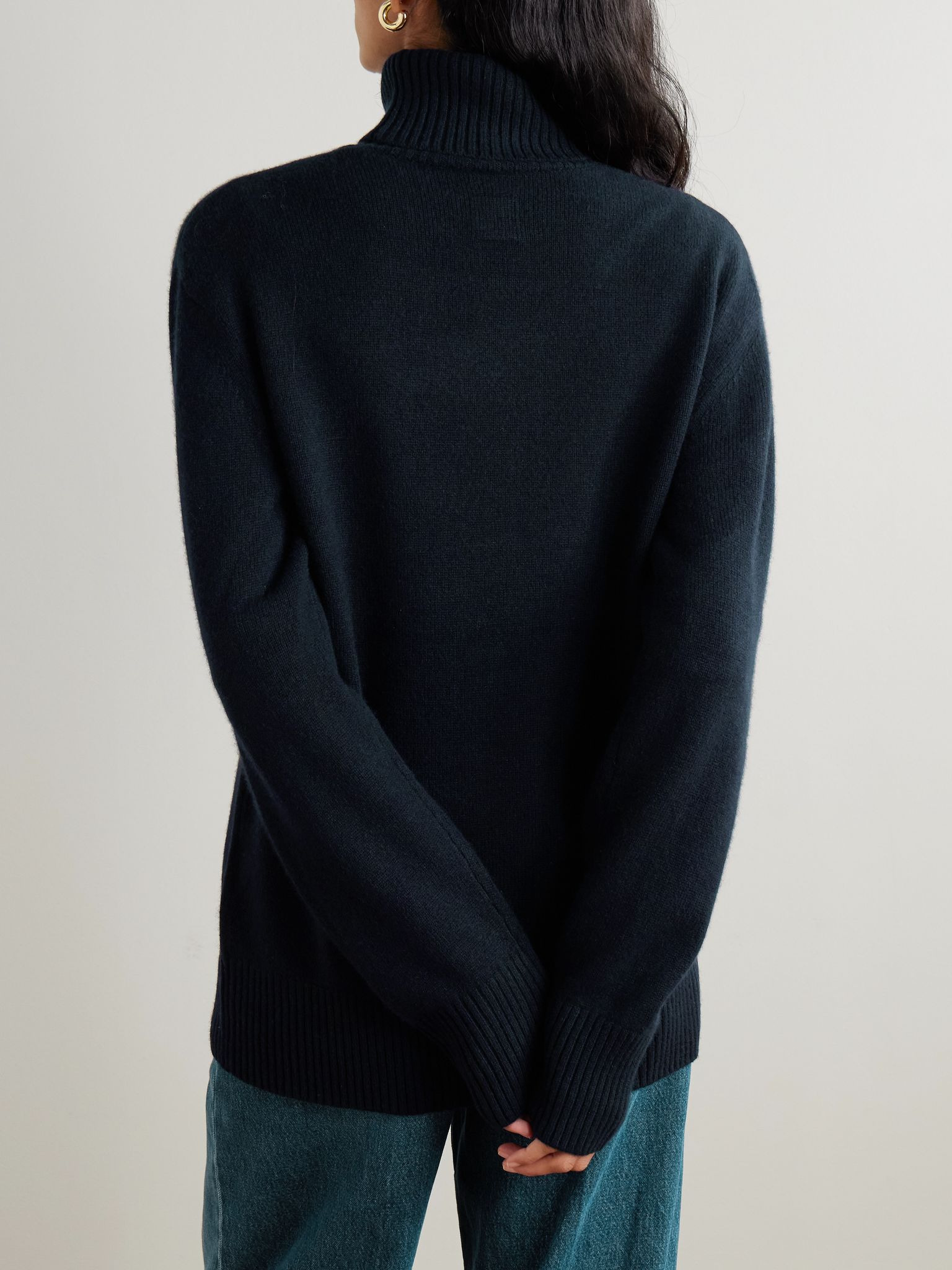 Cashmere turtleneck sweater Navy - 3