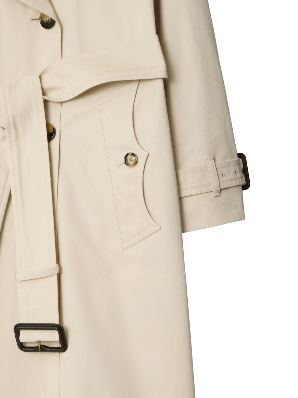 belted double-breasted trench coat - 3