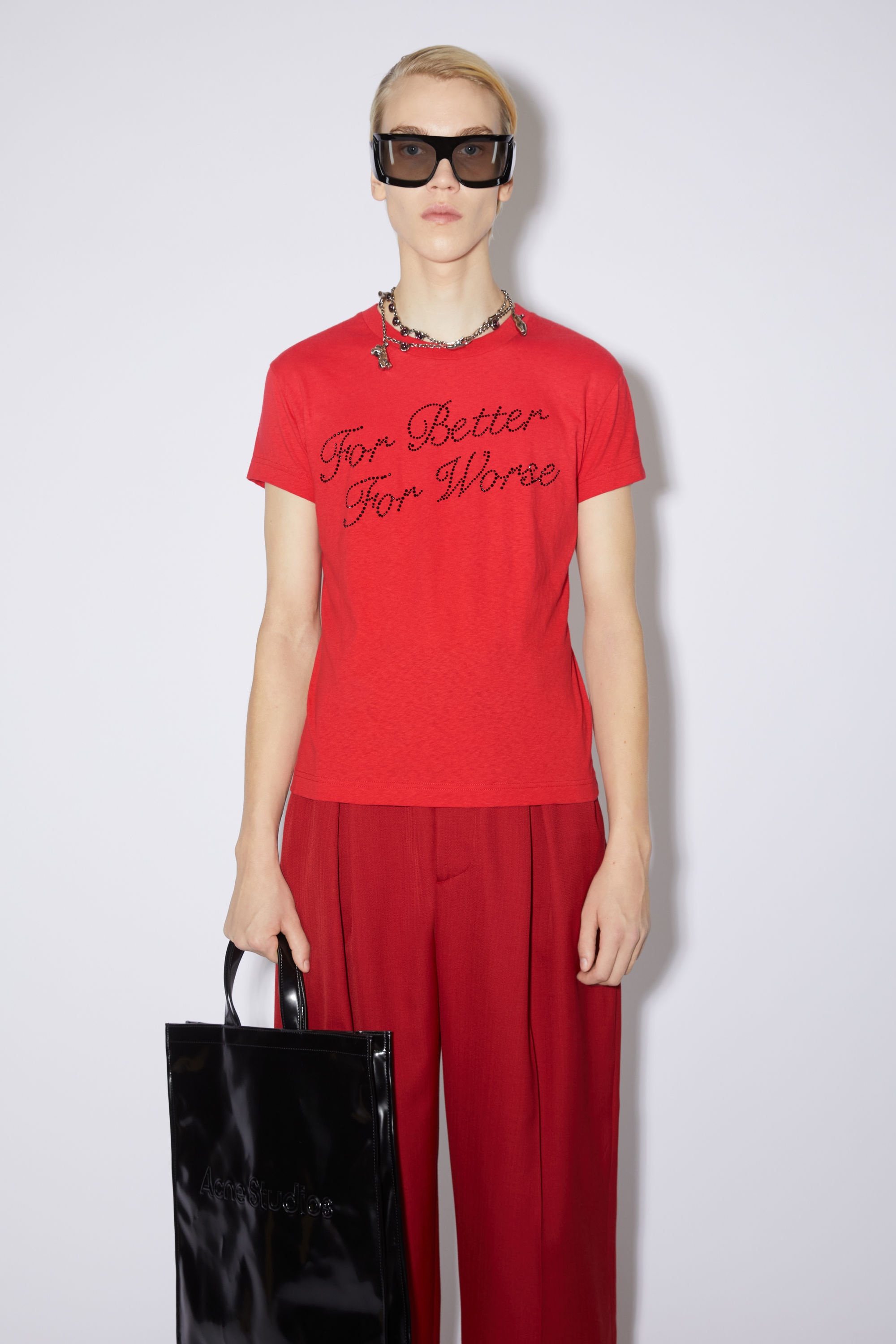 Rhinestone t-shirt - Cardinal red - 2