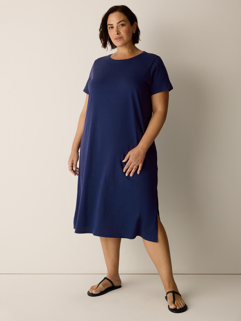 Cozy Organic Cotton Slub Tee Dress 6
