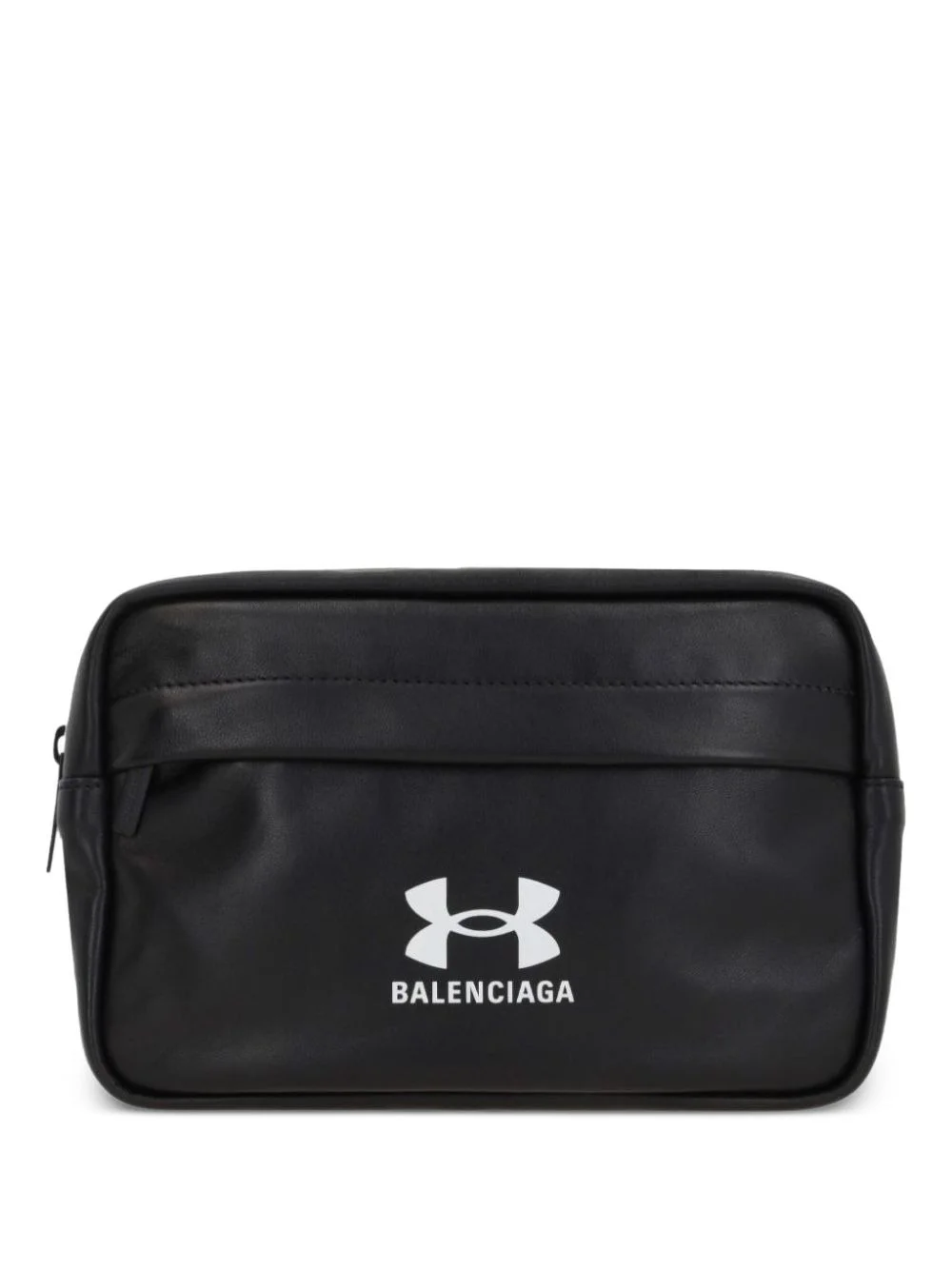 x Under Armour logo-print leather wash bag - 1
