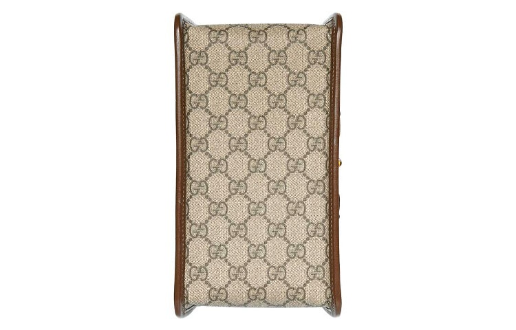 (WMNS) Gucci Canvas Horsebit 1955 Old Flower Logo Single-Shoulder Bag Mini Brown 645453-92TCG-8563 - 7