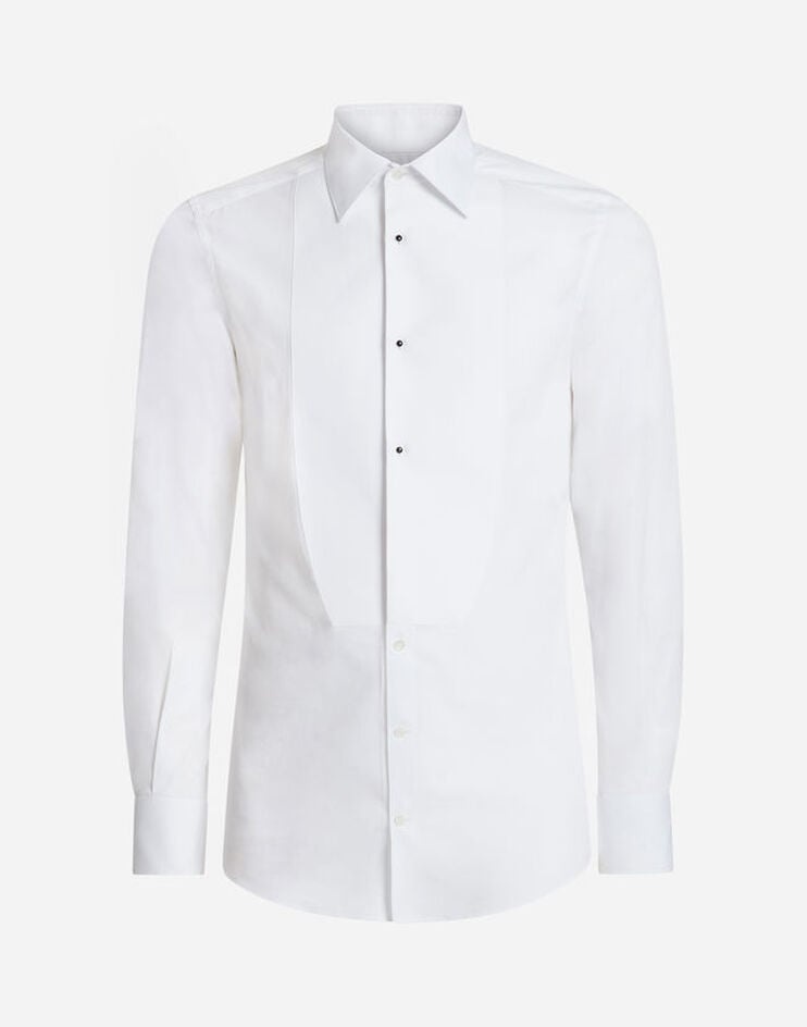 Gold fit tuxedo shirt in cotton poplin - 5