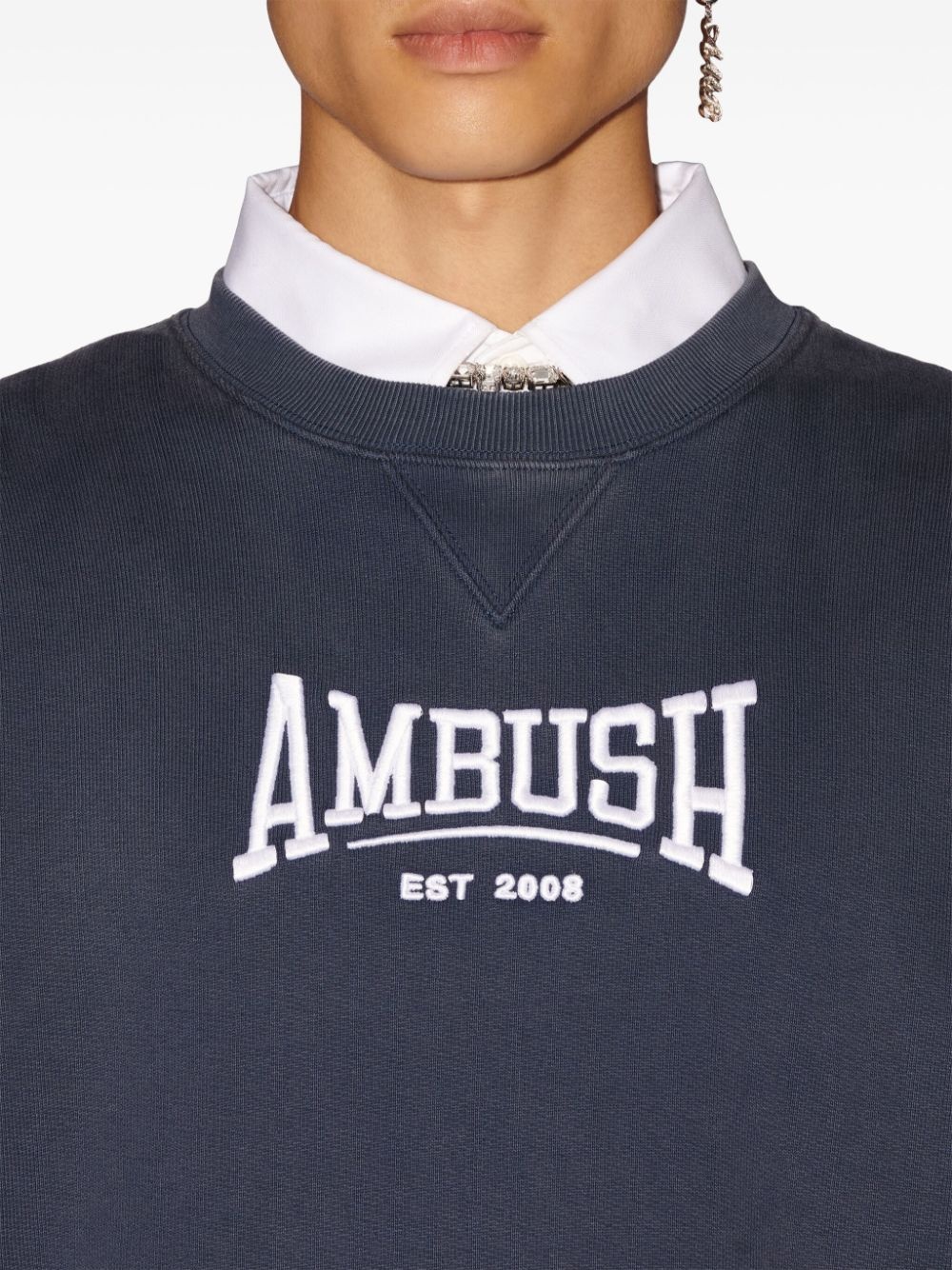 logo-embroidered organic-cotton sweatshirt - 6