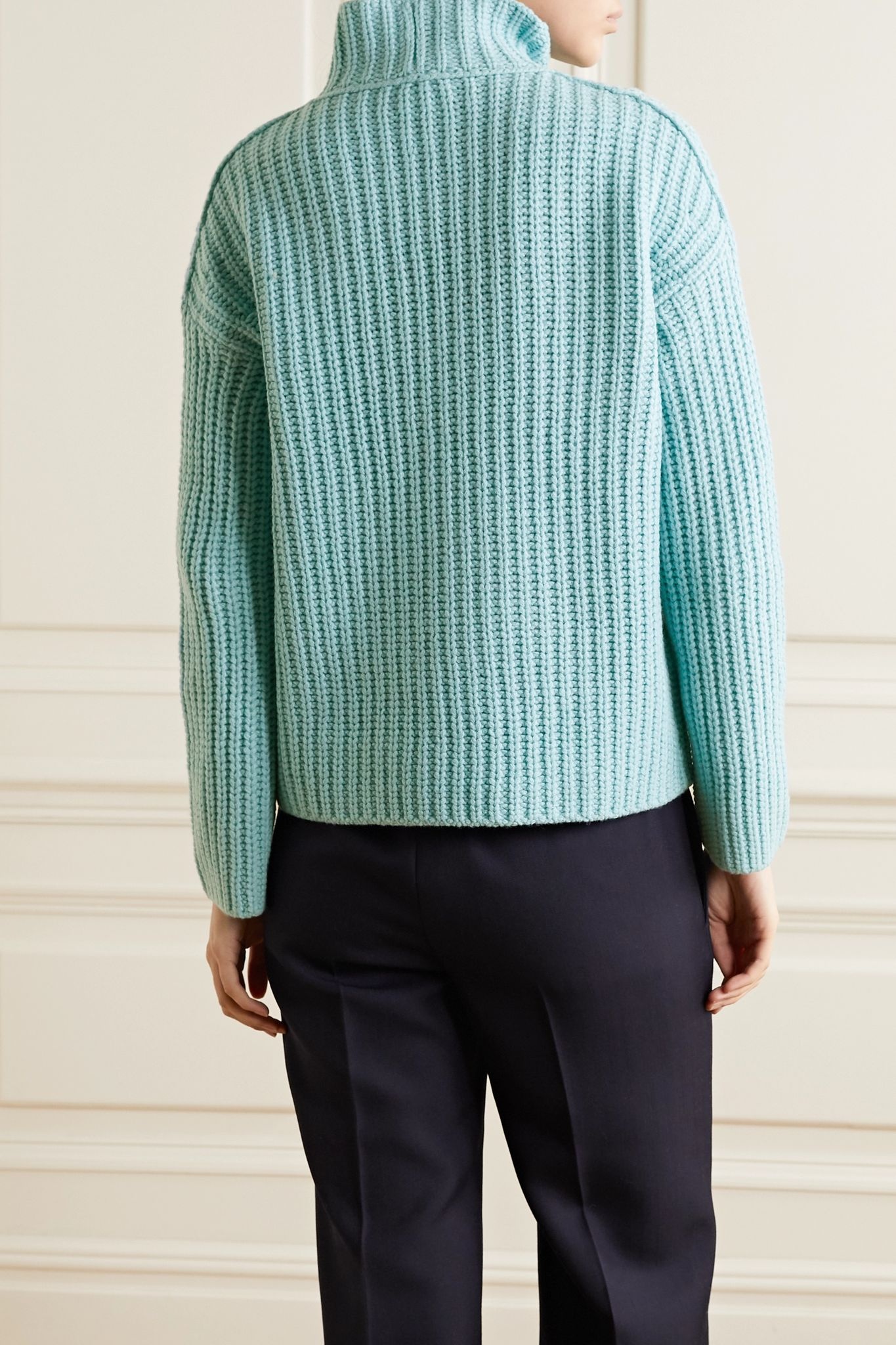 Ribbed-knit turtleneck sweater - 4