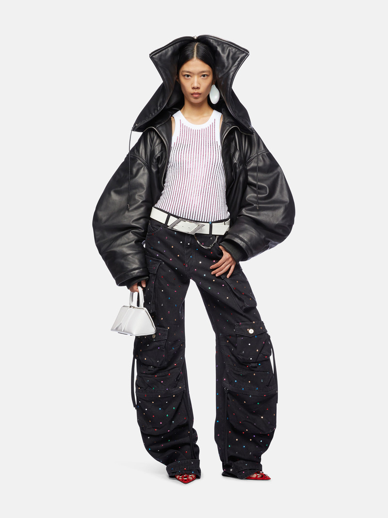 THE ATTICO ''FERN'' BLACK DENIM LONG PANTS outlook
