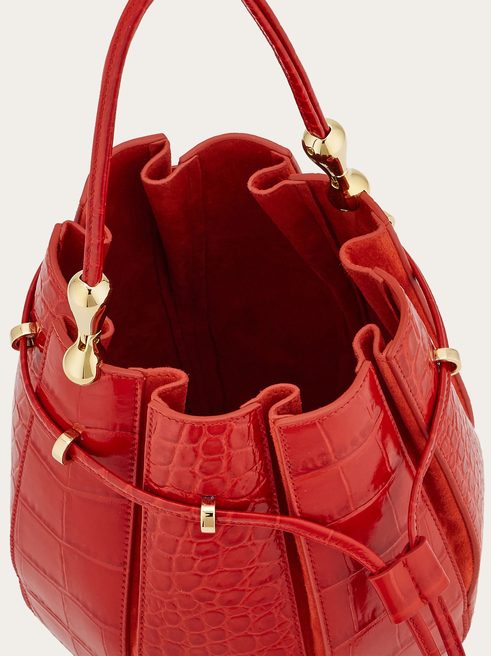 Bucket bag with inlays (M) - 5
