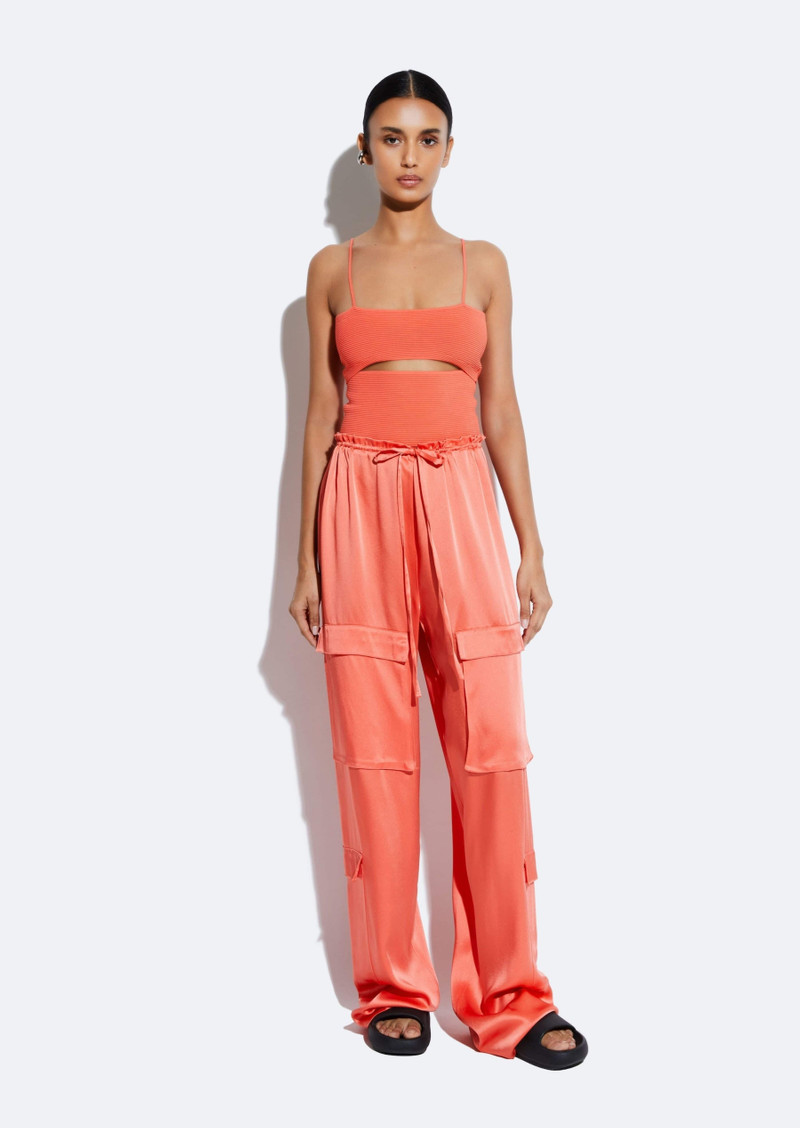 LAPOINTE Satin Drawstring Cargo Pant outlook