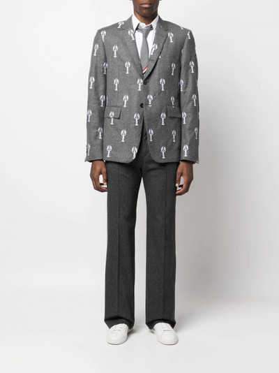 Thom Browne embroidered-motif wool blazer outlook