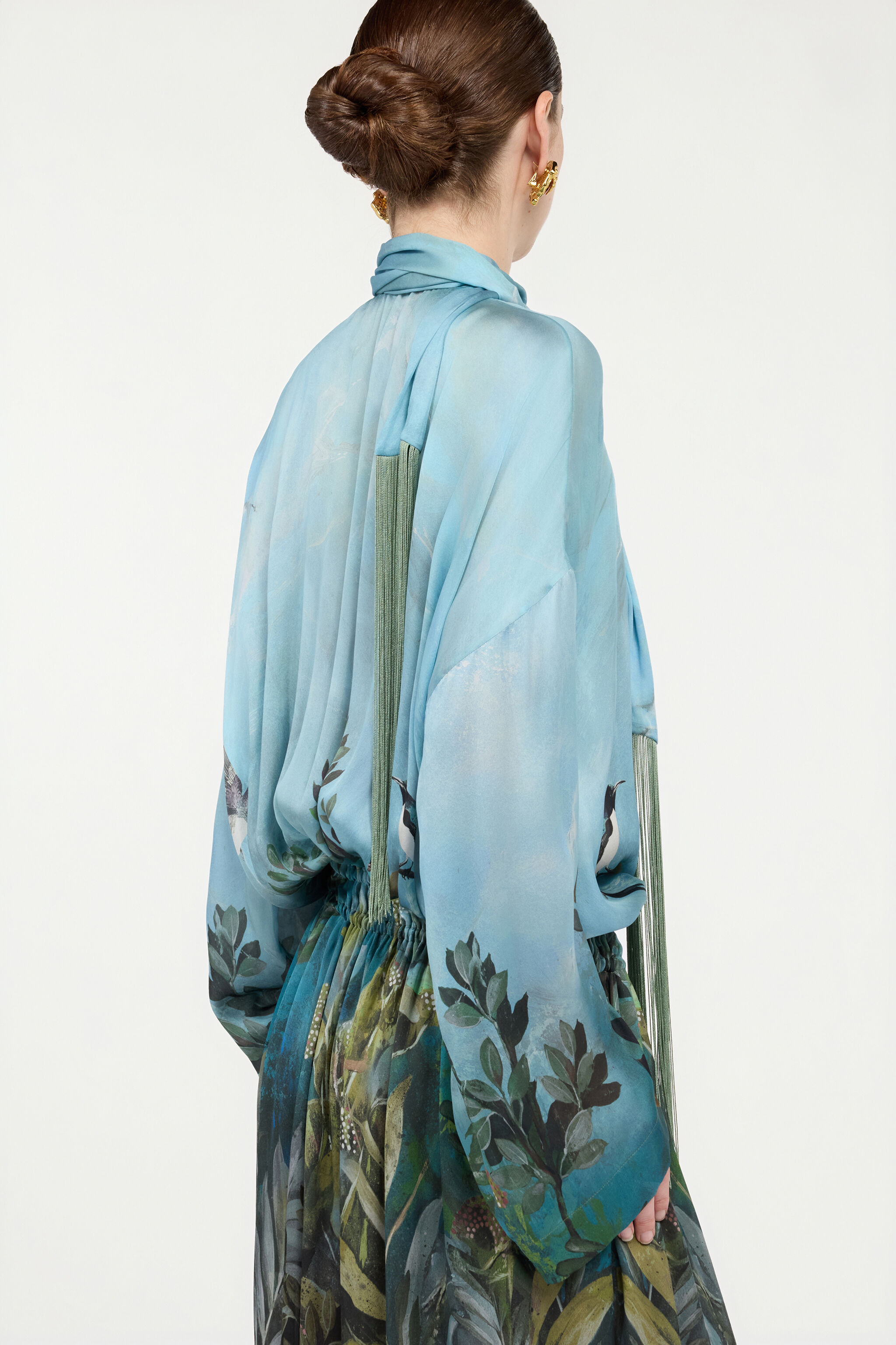 Silk Dress with Nature Print - 7