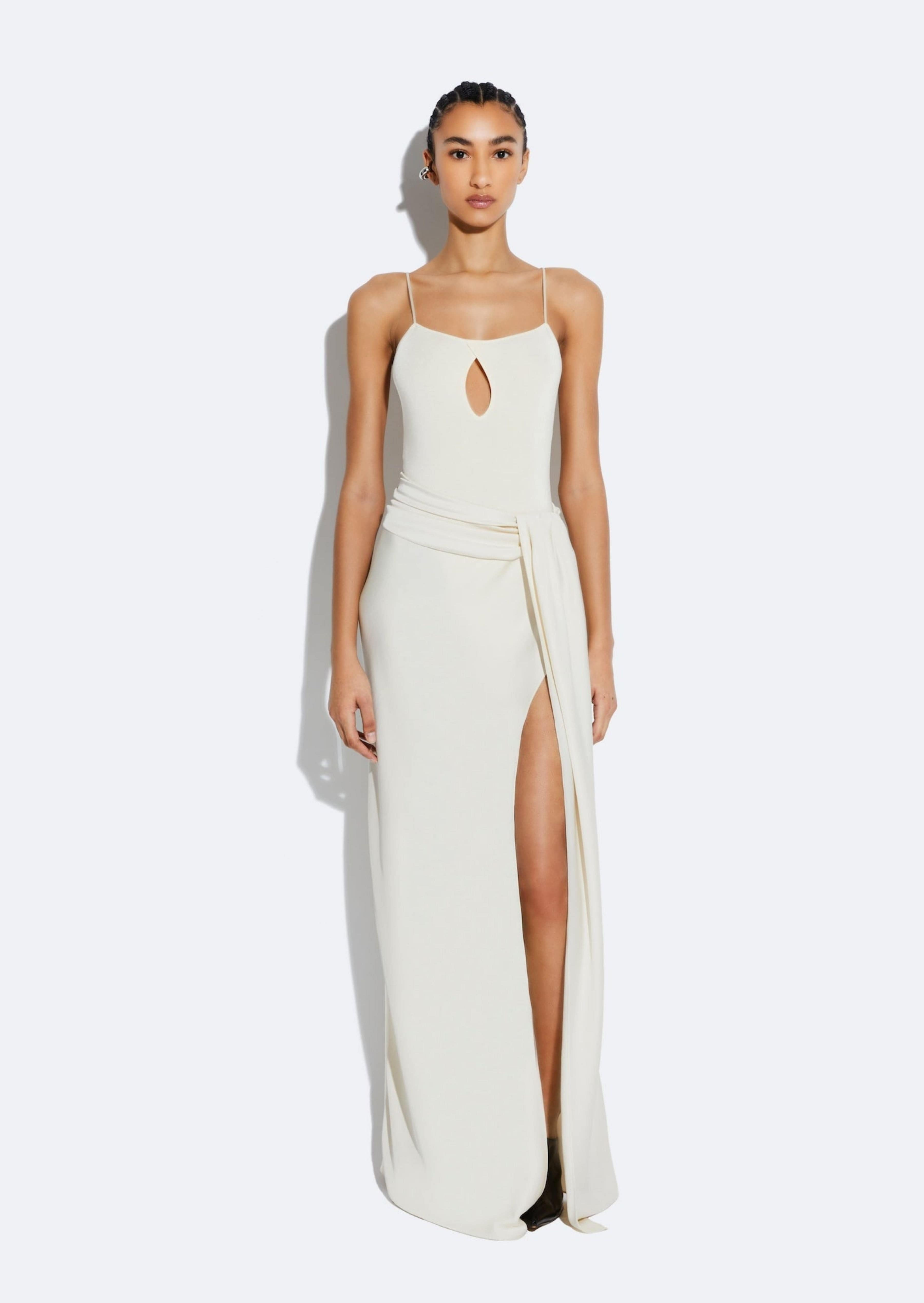 Satin Asymmetric Maxi Skirt - 2