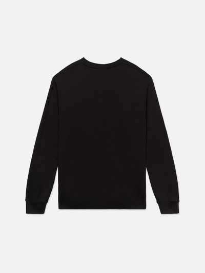 FRAME Duo Fold Long Sleeve Crew in Noir outlook