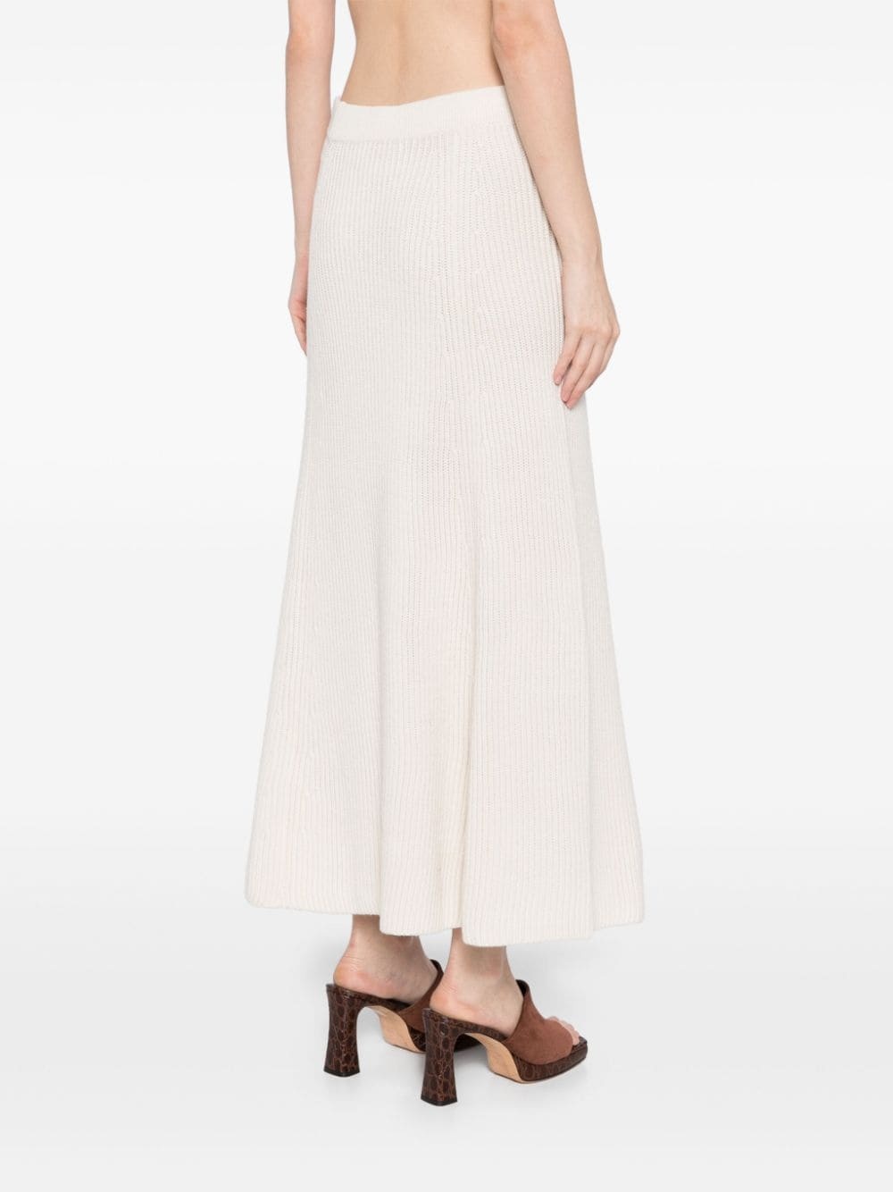 illustration paneled rib skirt - 4
