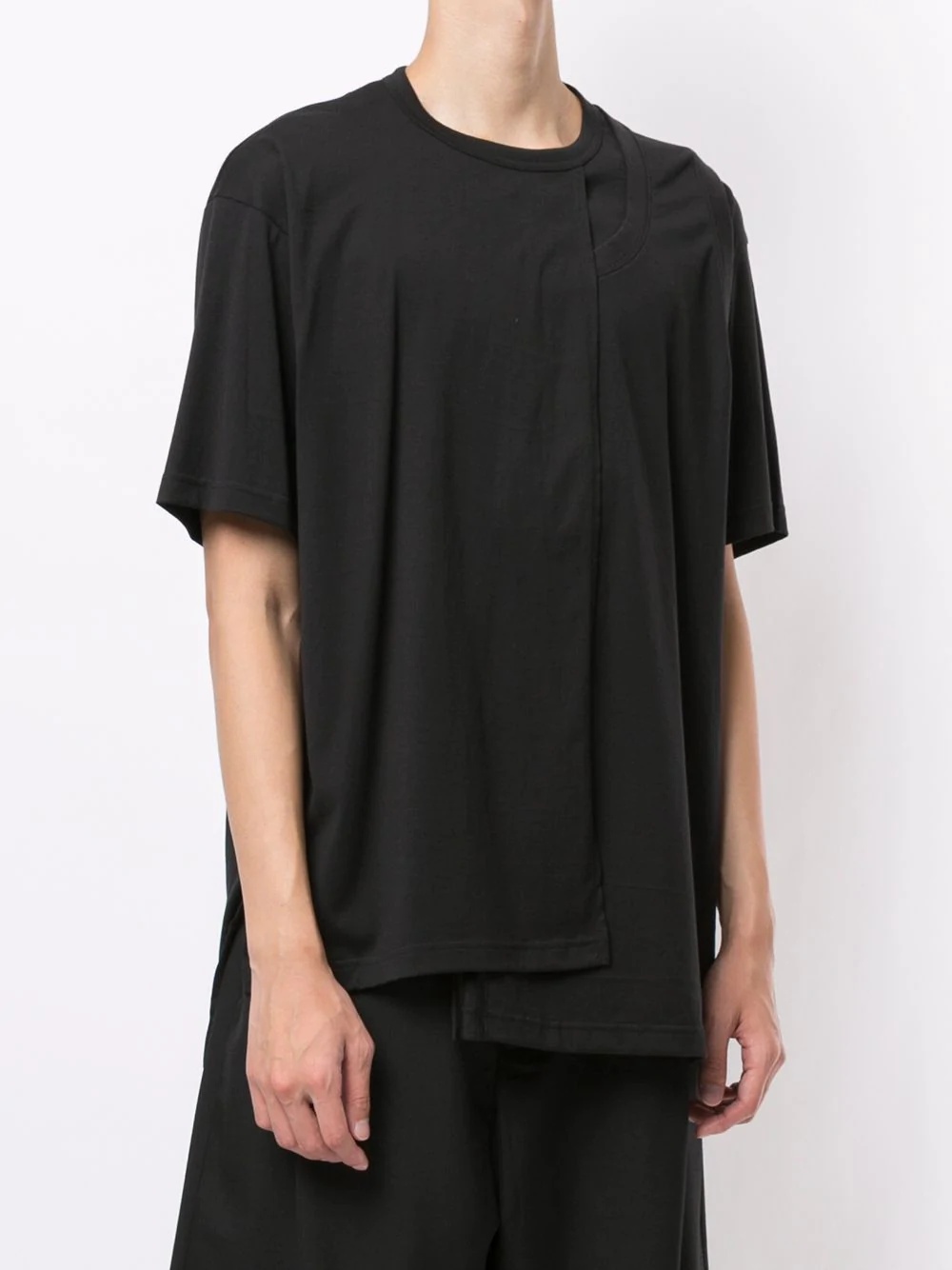 layered crew-neck T-shirt - 3