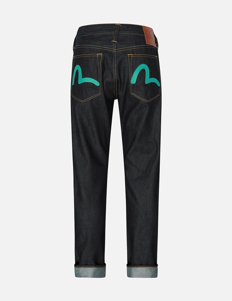 SEAGULL PRINT CARROT FIT DENIM JEANS #2017 1