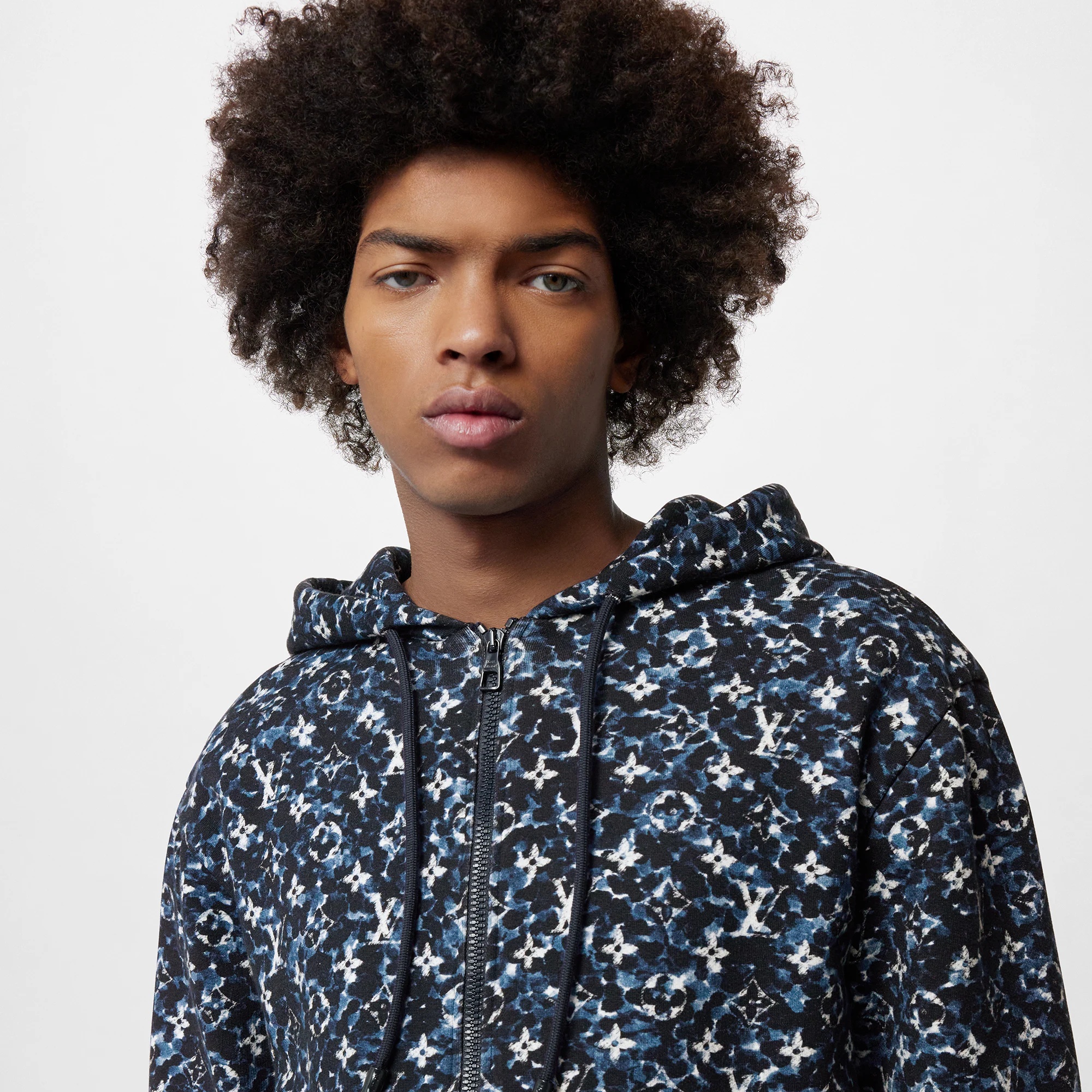 [MCM]★PHENOMENON MCM Monogram Print Zipper Hoodie Louis Vuitton Monogram Zip-Through Cotton Hoodie | REVERSIBLE