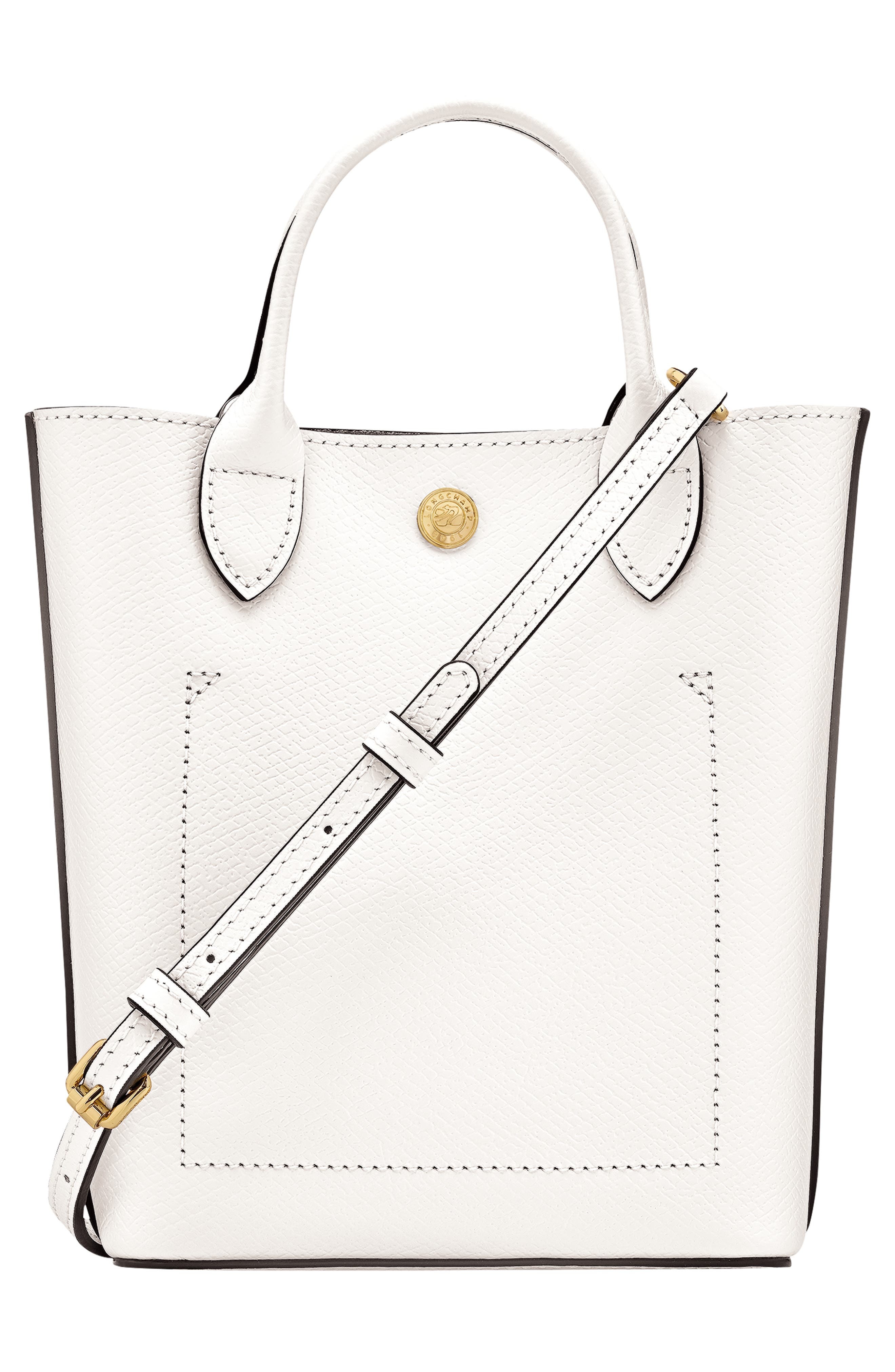 Longchamp Épure North/South Leather Top Handle Tote in White at Nordstrom - 2