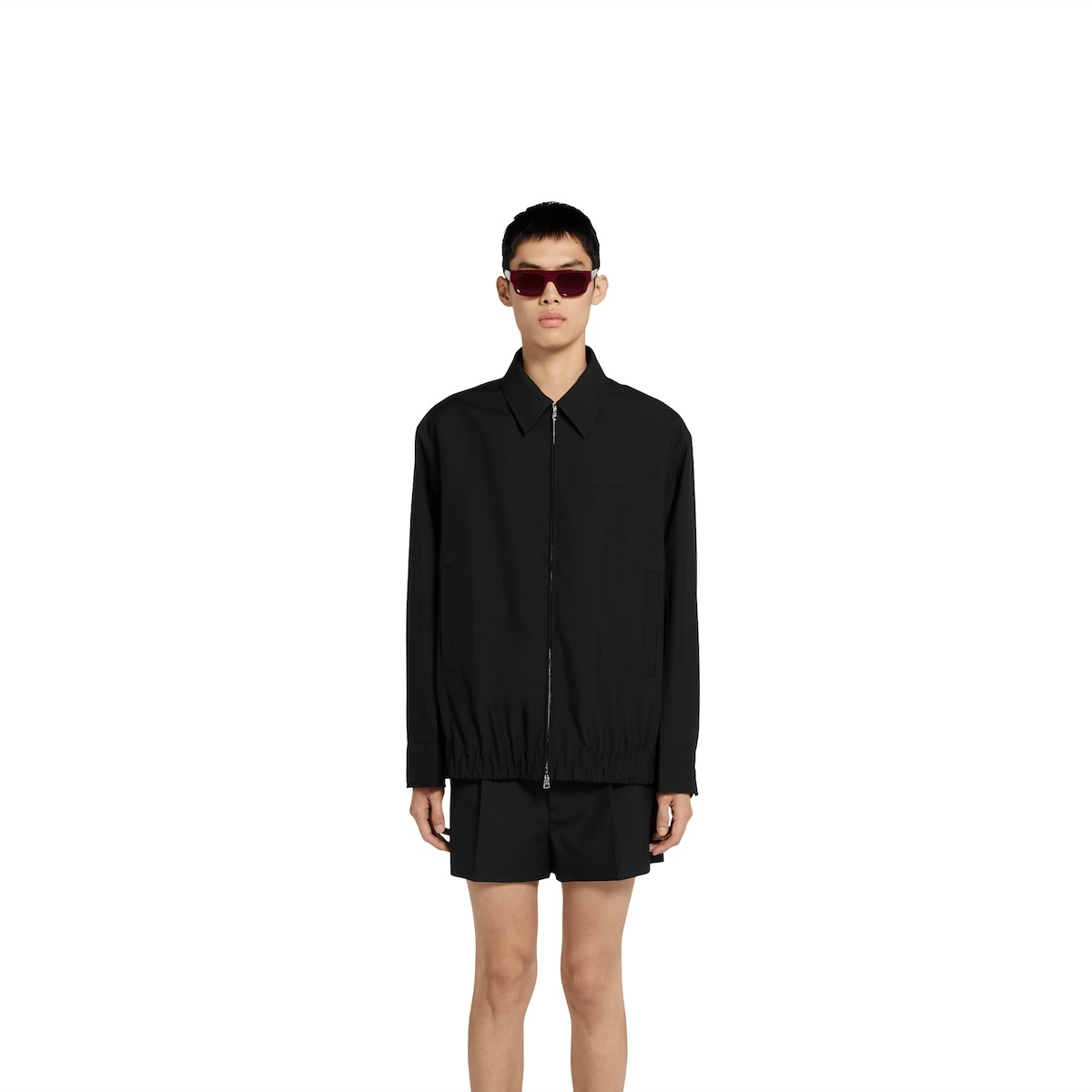 Embossed wool twill zip jacket - 3