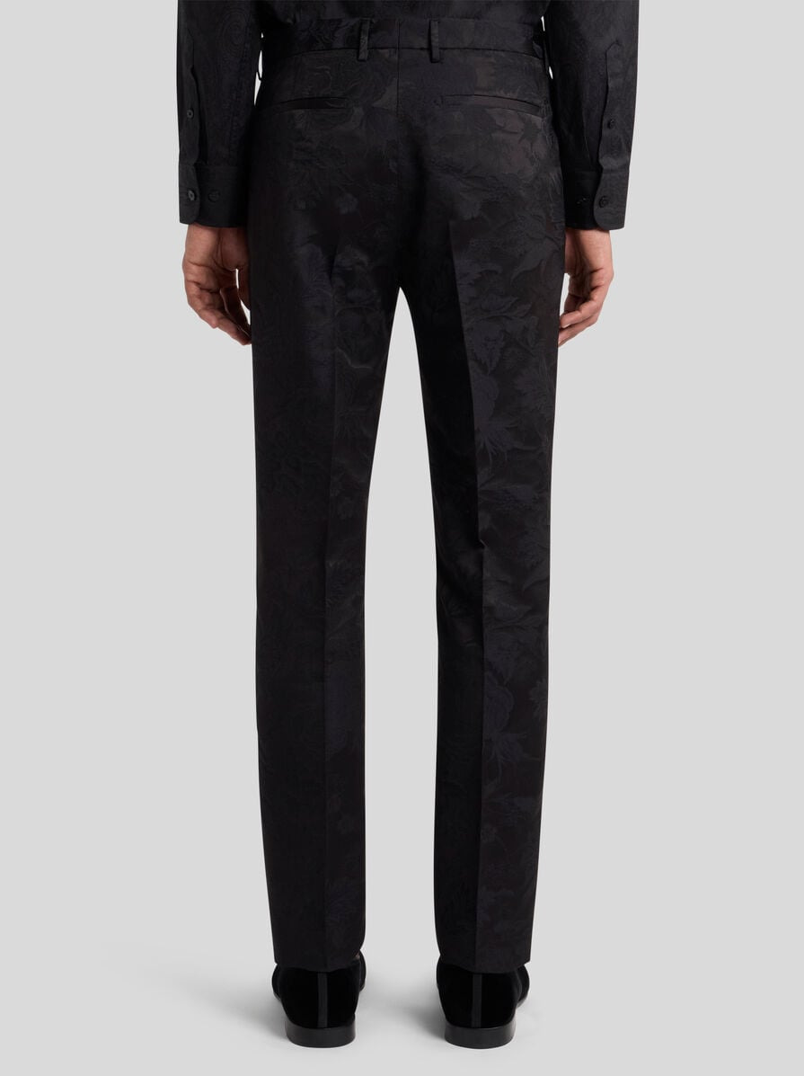 WOOL-BLEND JACQUARD TROUSERS - 5