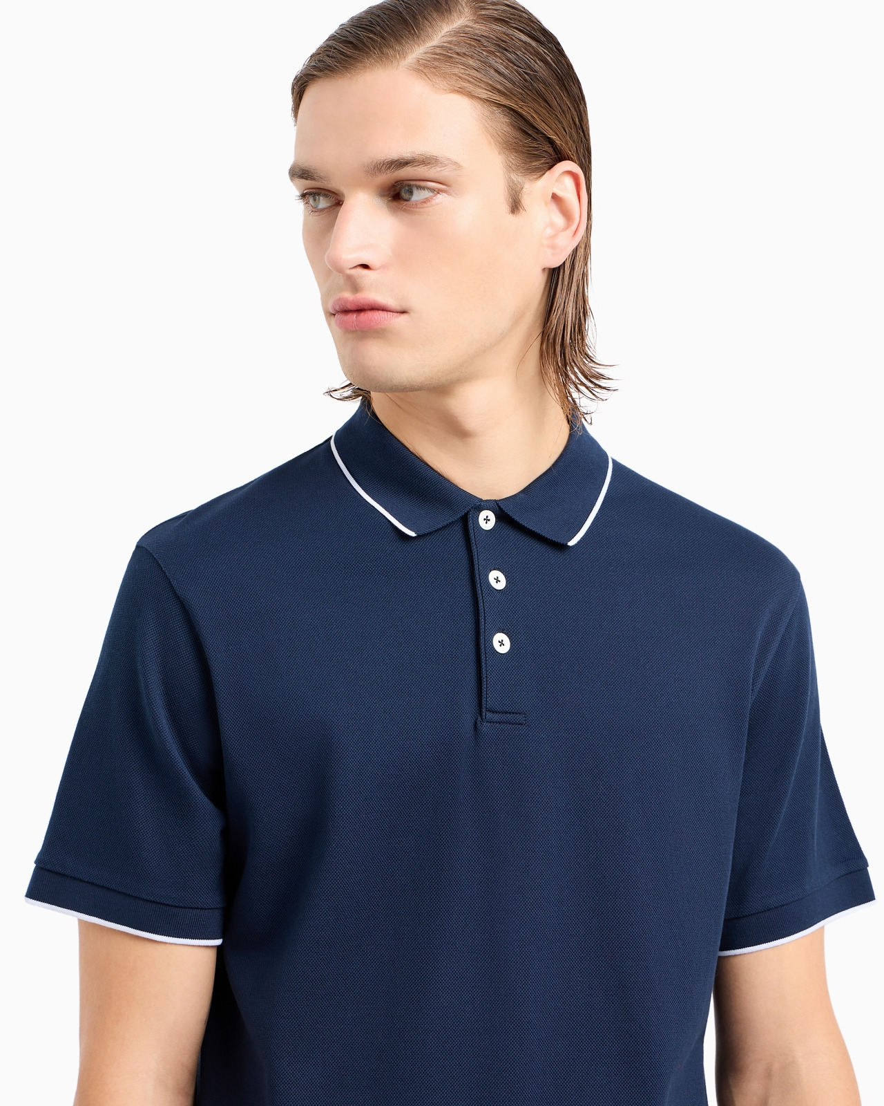 Piqué polo shirt in lisle cotton yarn - 5