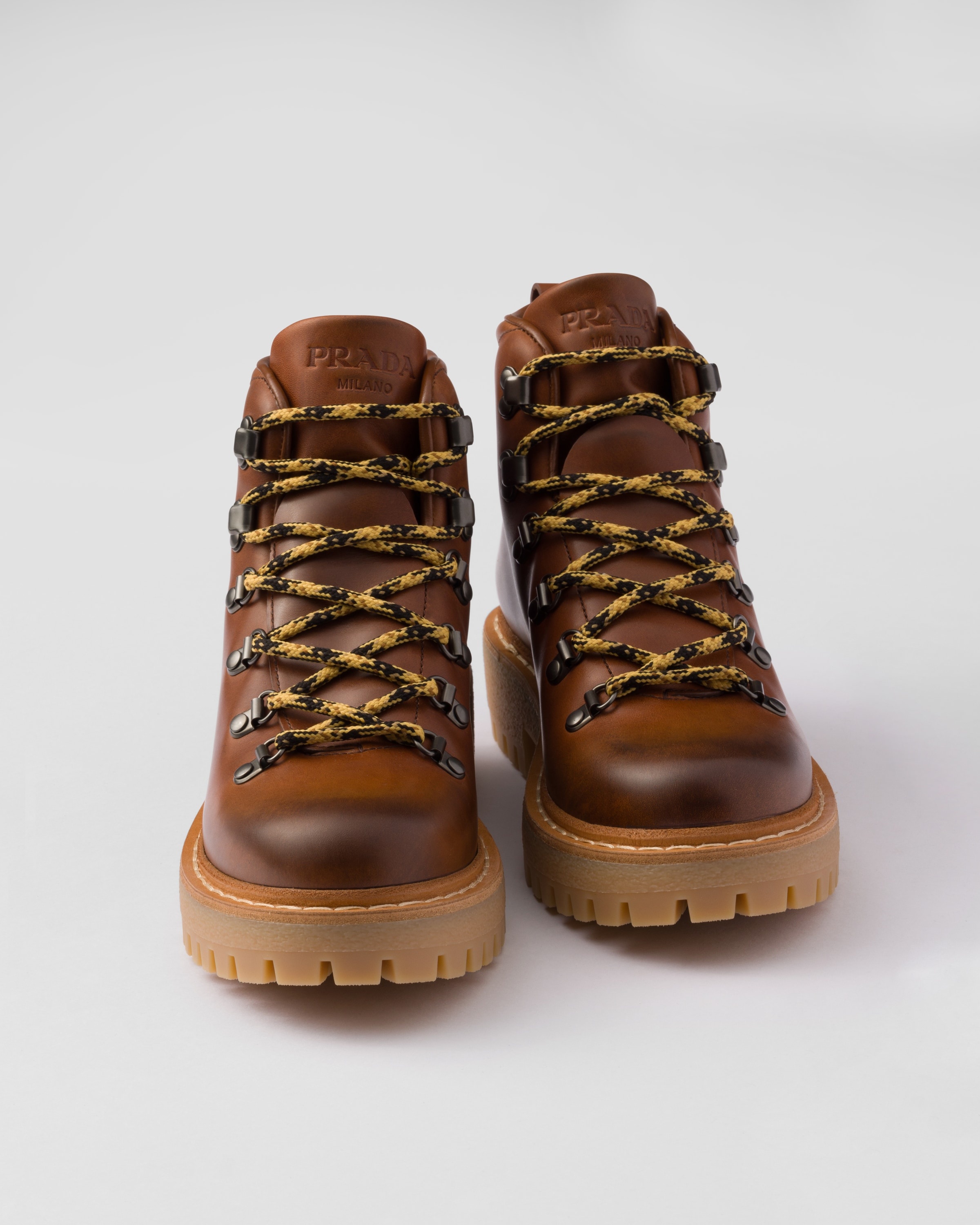 Leather laced booties - 6