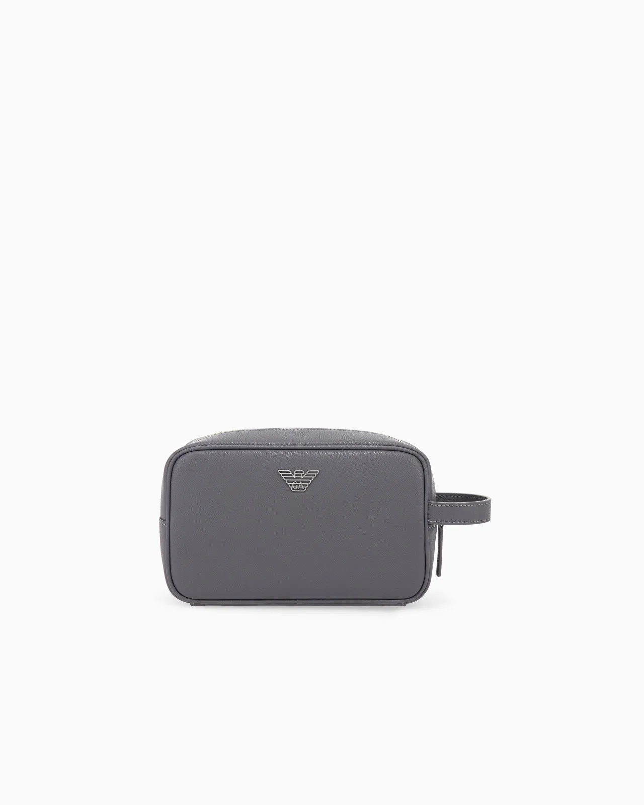 SAFFIANO BEAUTY CASE WITH A SIDE HANDLE AND METALLIC LOGO - 1